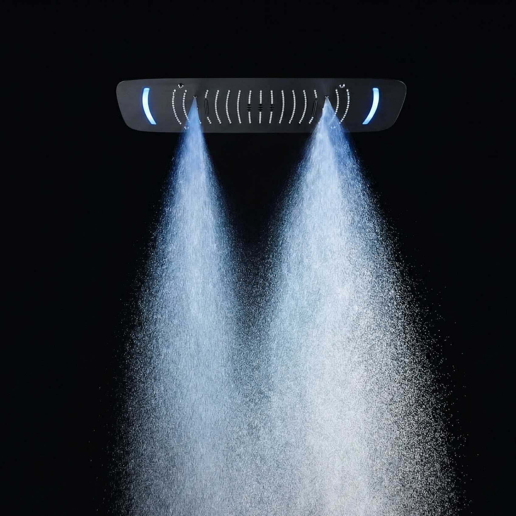 Stilform designová XL LED dešťová sprcha 68x43 cm Soho 2.0 v matně černé barvě