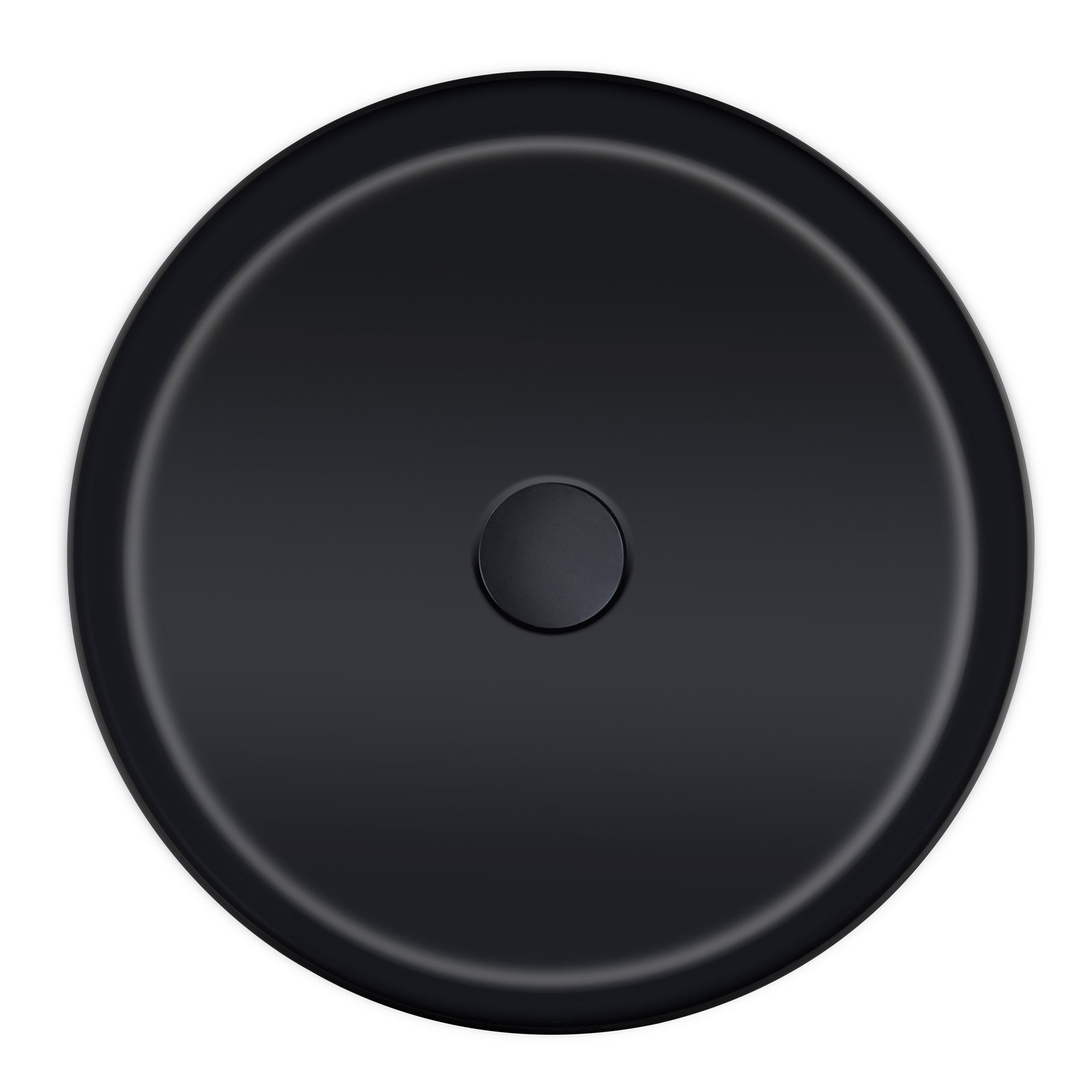 Lavabo en acier inoxydable noir mat, vasque à poser sans trou pour robinet, 40 cm