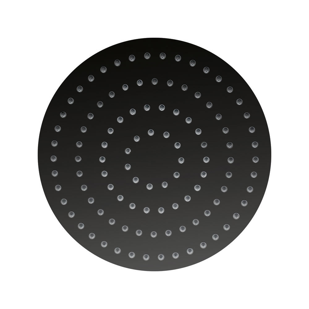 Stilform douche de luxe en acier inoxydable rond Ø30 cm ultra-plat en noir mat