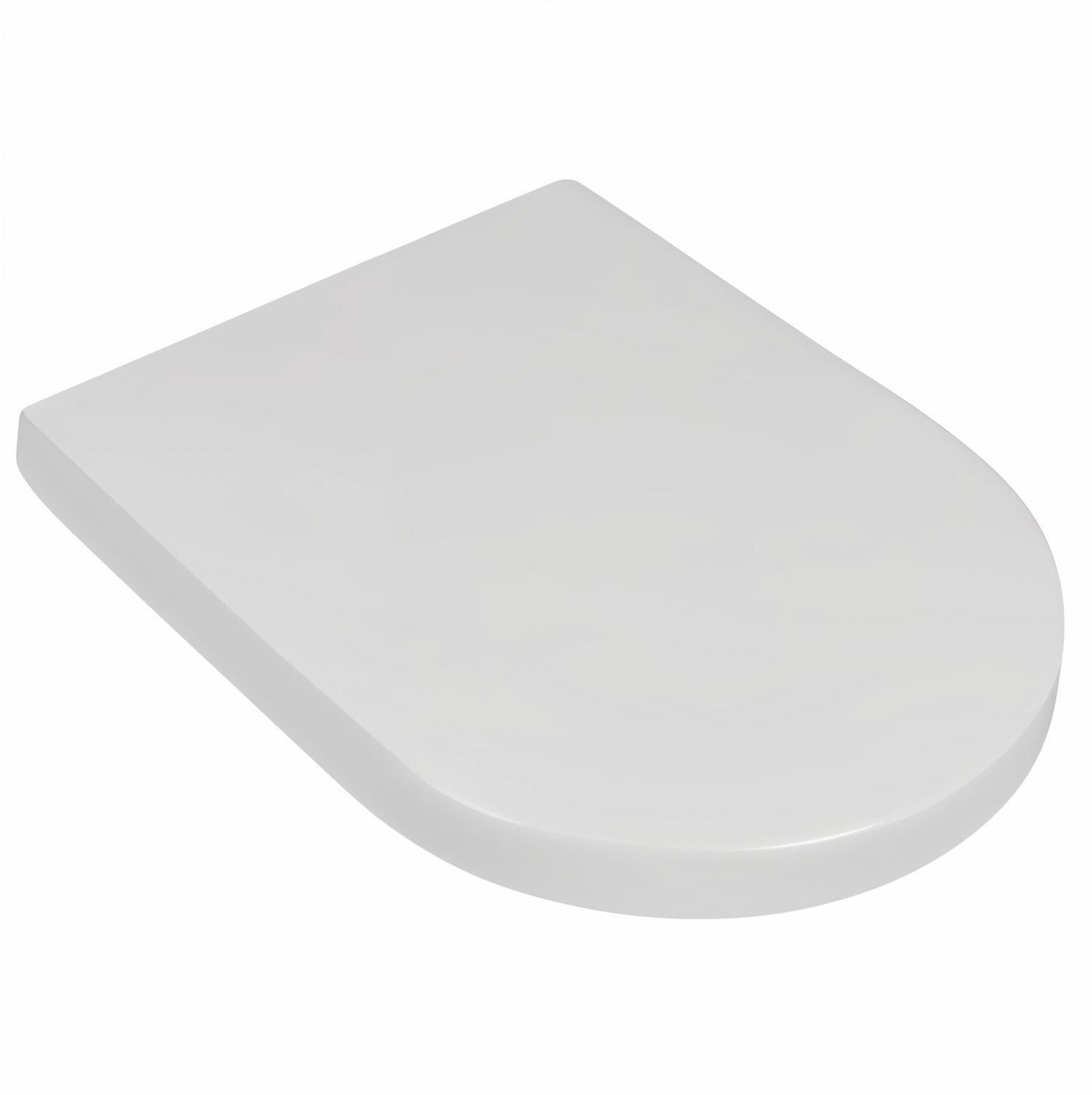 Stilform Soho 2.0 siège WC en forme D avec abattant à fermeture progressive en blanc (Duroplast)
