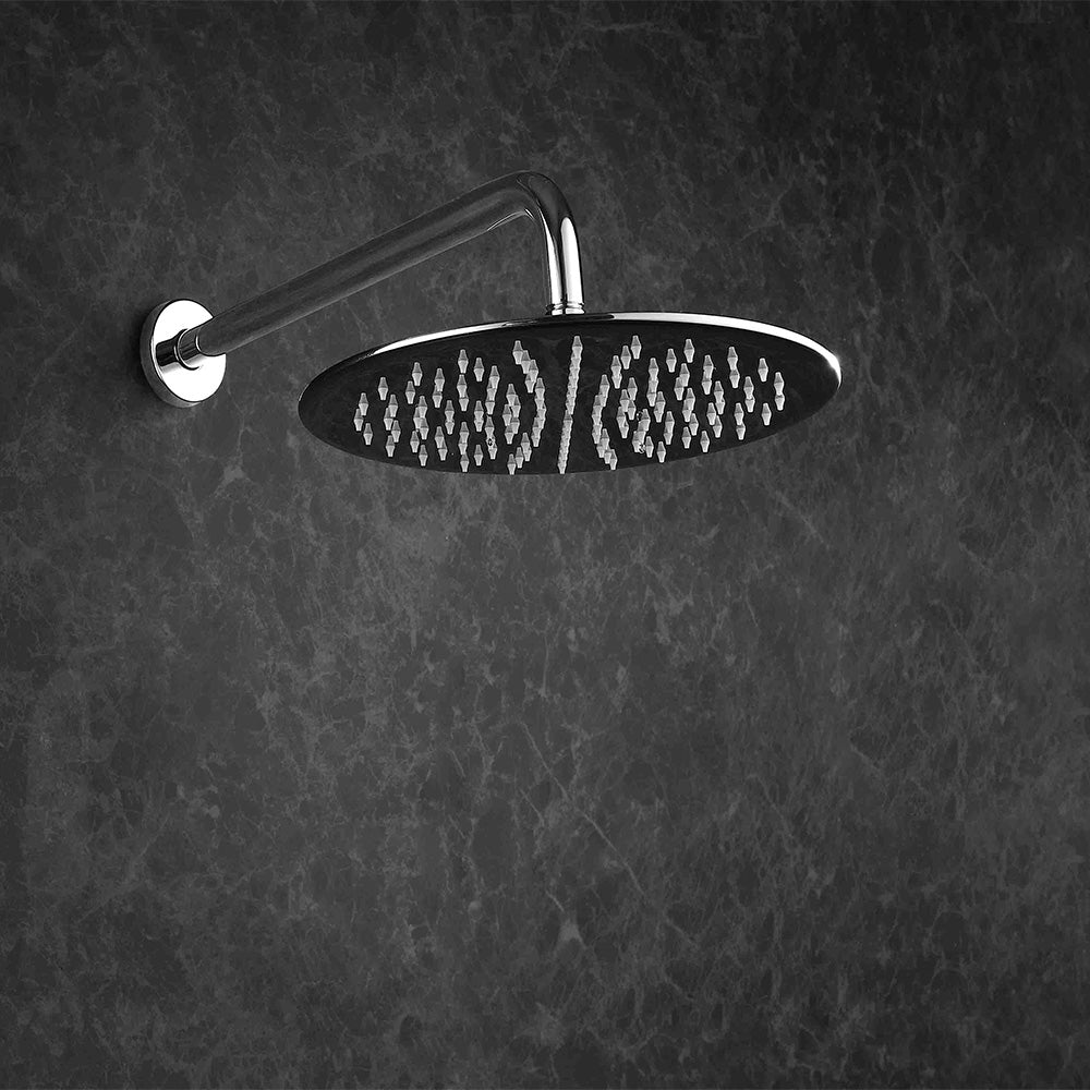 Douche de pluie ronde en acier inoxydable haut de gamme 40 cm, construction massive