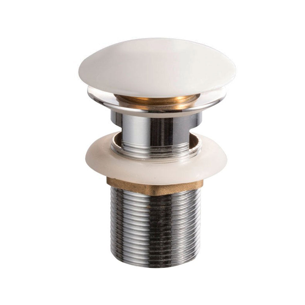 Washbasin Drain Pop-Up Valve in Matte White