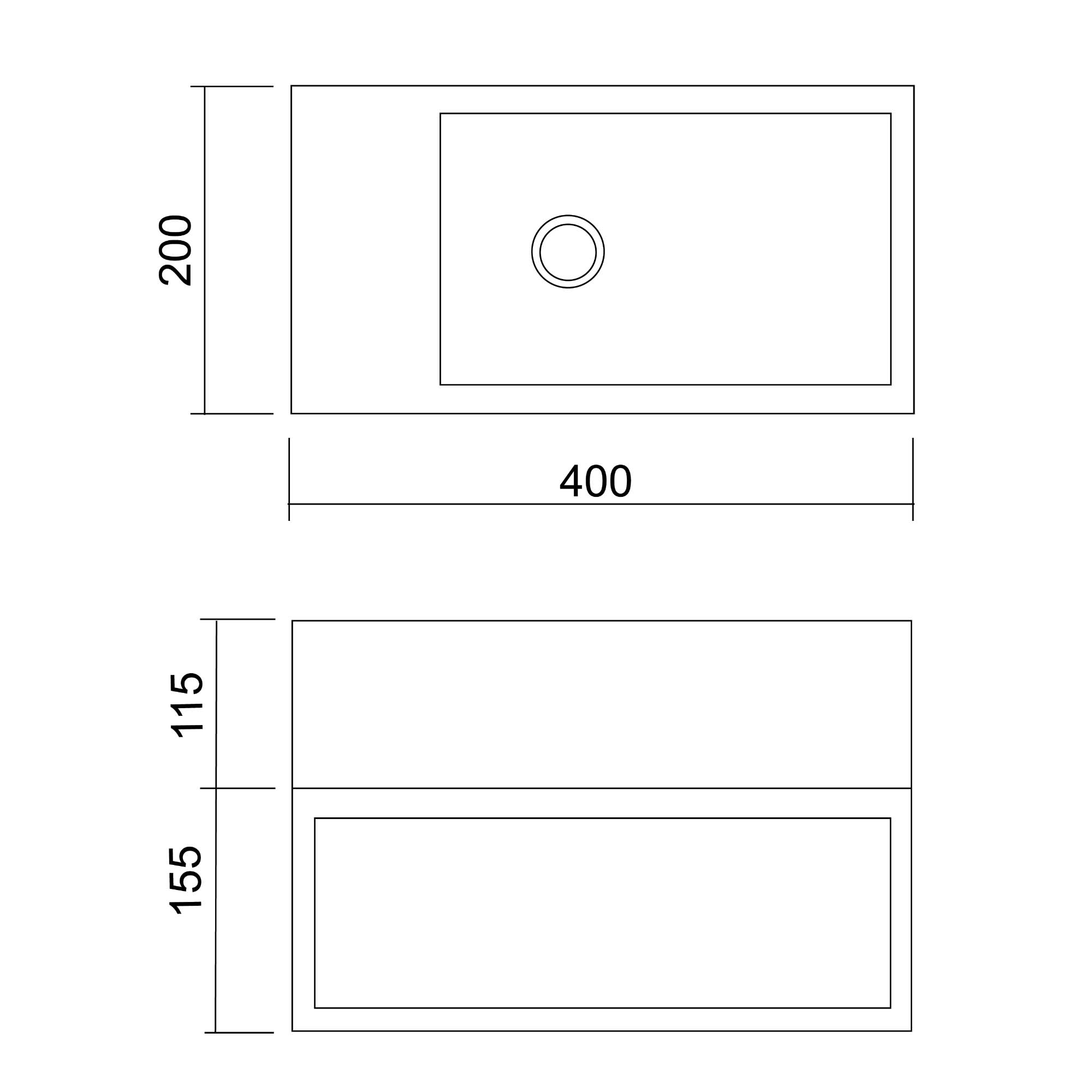 STILFORM lavabo pour WC invités Soho design industriel en résine minérale avec structure métallique noir mat avec trou pour robinet