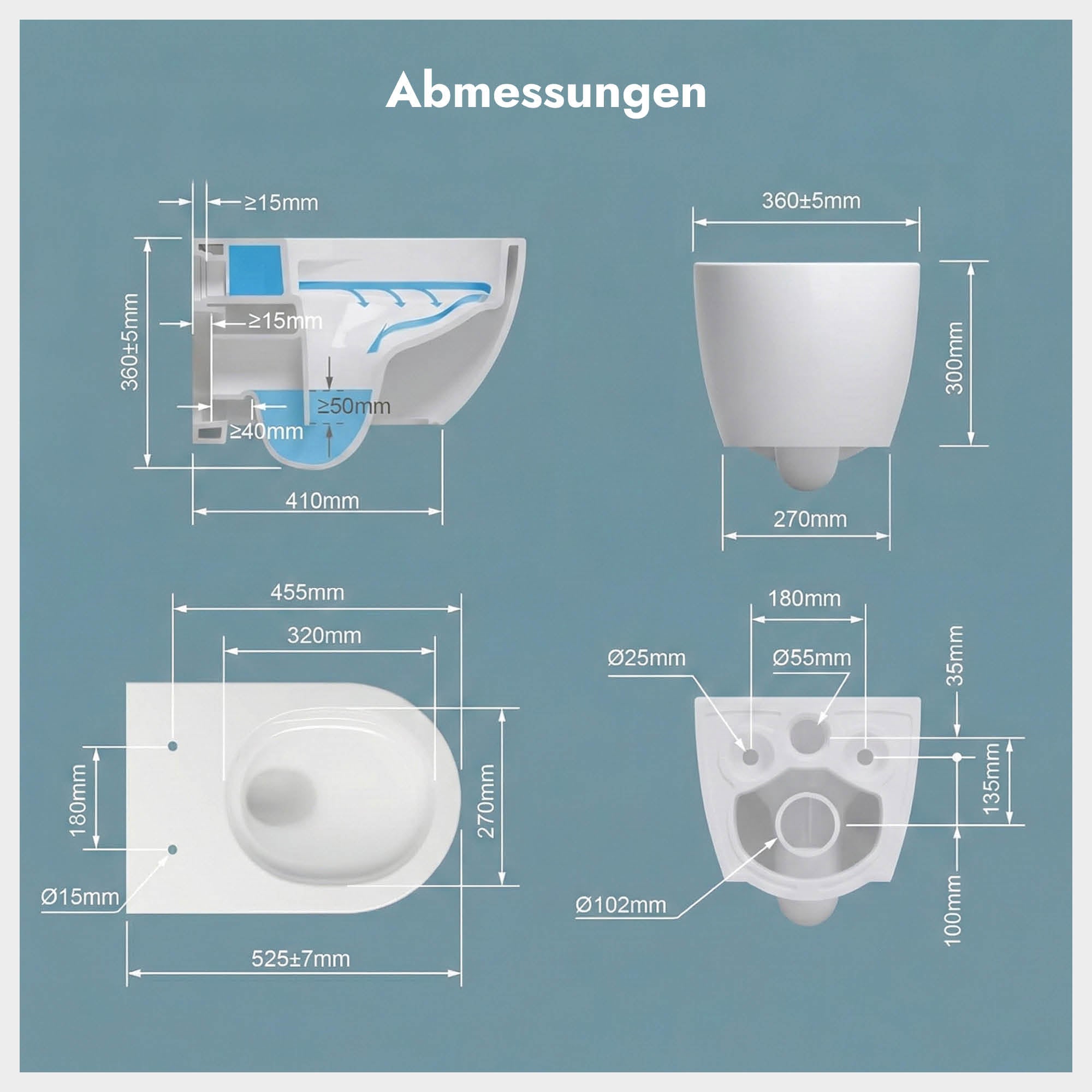 Whirlflush fali WC Soho 3.0 spárléc nélküli, Tornado öblítéssel, fehér fényes, Super Slim WC ülőkevel