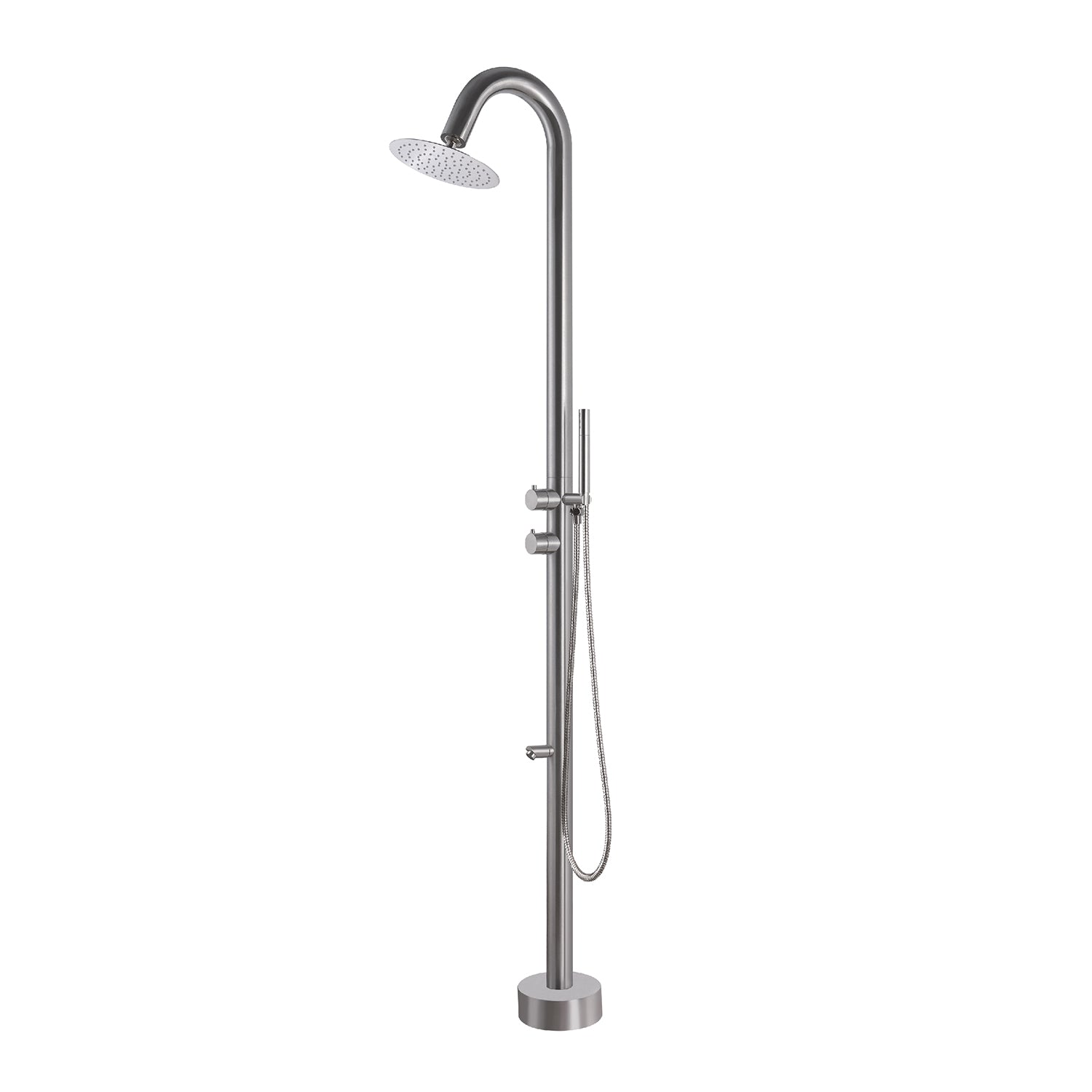 Colonne de douche de jardin design série SOHO avec douche pluie et douchette à main en acier inoxydable douche de jardin