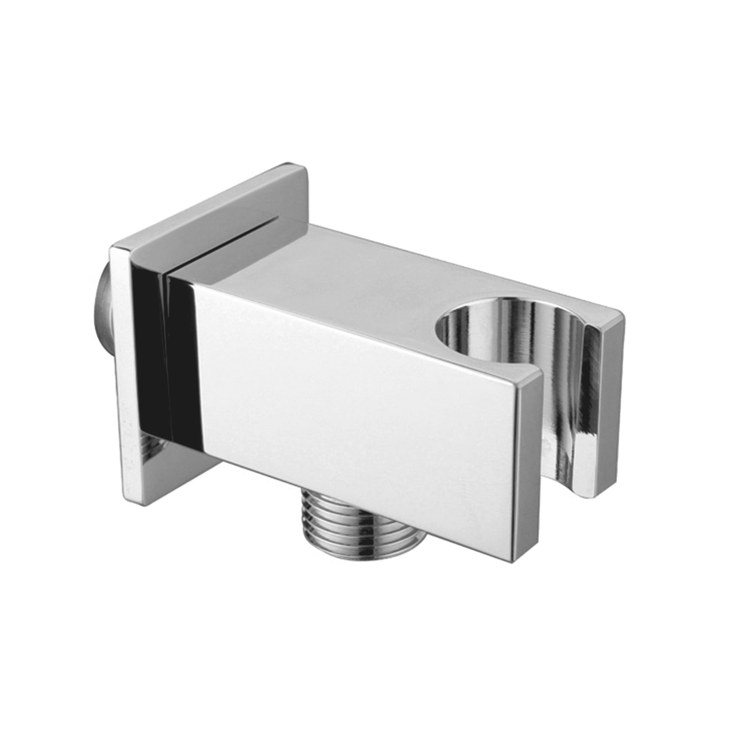 Stilform coude mural - support de douche massif chromé ou noir mat