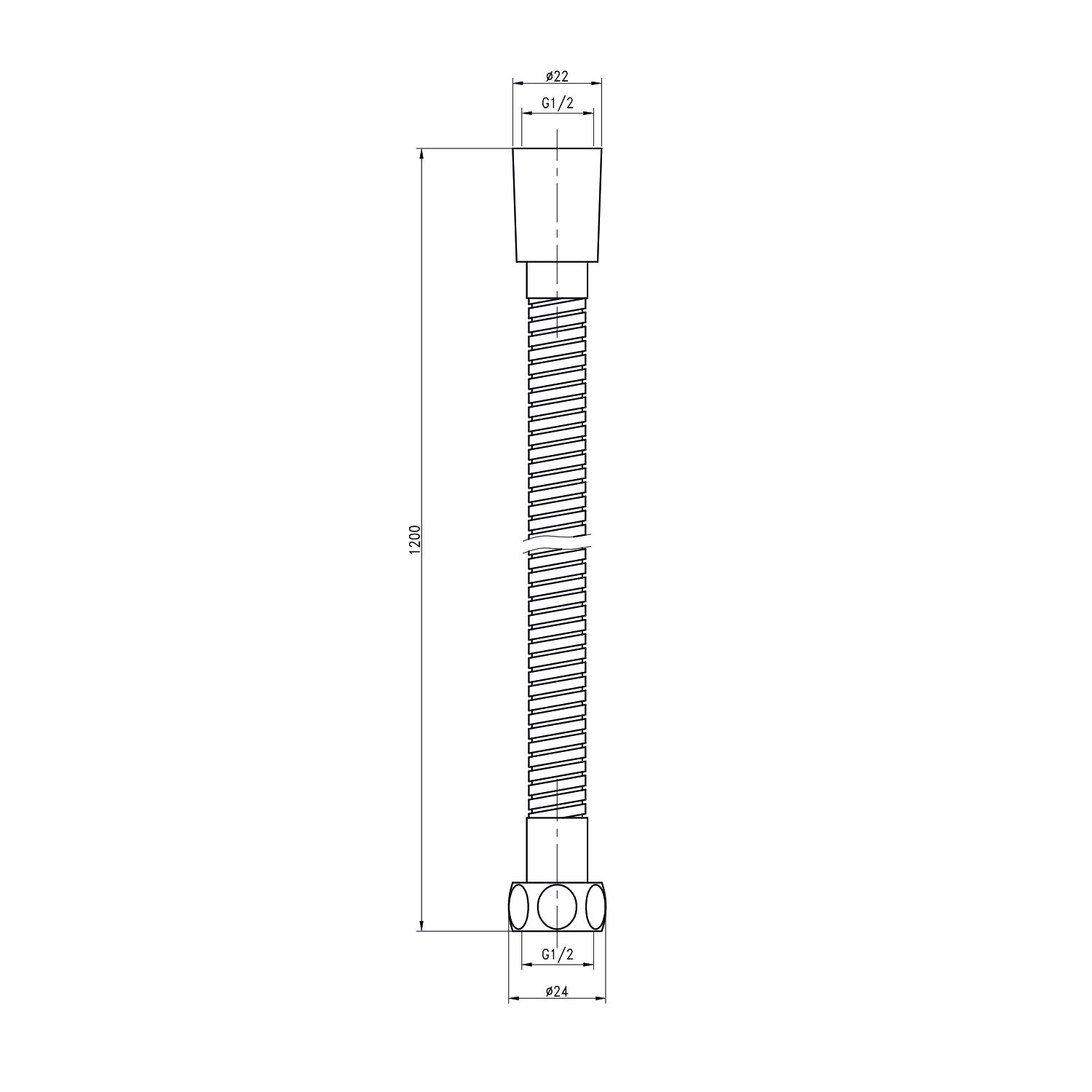 Miscelatore doccia caldo/freddo per WC/Bidet di design SOHO set completo con corpo UP