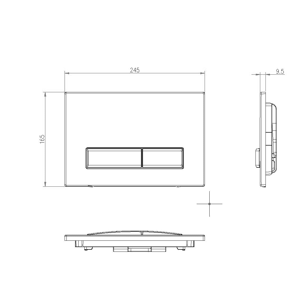 Drückerplatte Weiß Matt Kompatibel zu Geberit Duofix Sigma (UP 320) 2 Mengenspülung