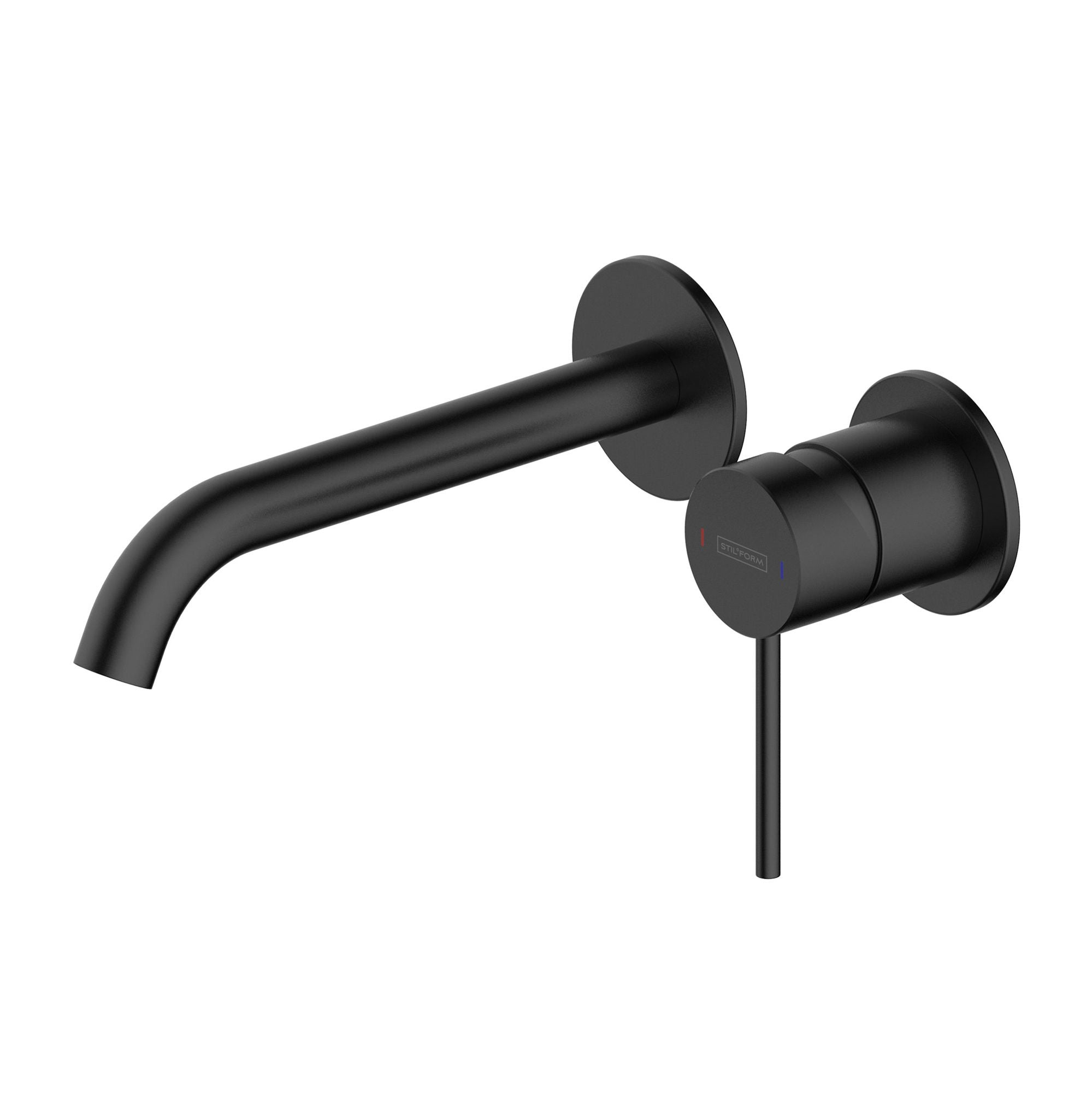 Mitigeur lavabo encastré série Park 2.0 noir mat, mélangeur monocommande, corps d’encastrement inclus