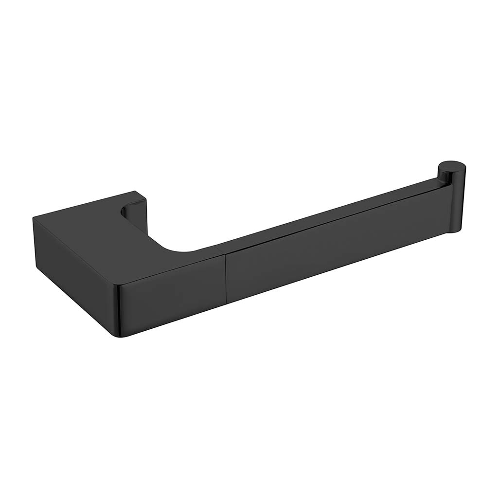 Toilettenpapierhalter Soho Schwarz matt, Messing massiv