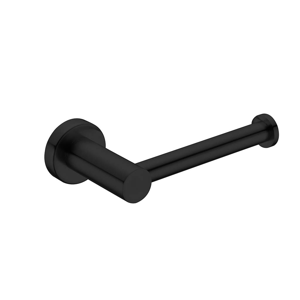 Toilettenpapierhalter Highline Schwarz matt, Messing massiv