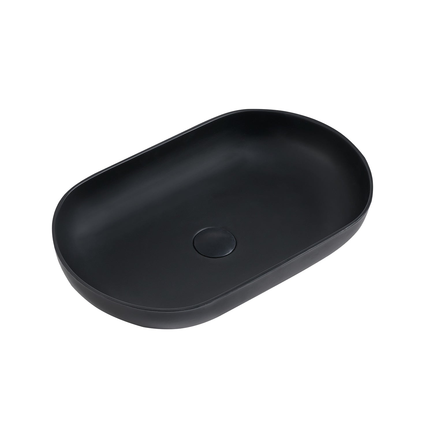 Lavabo en résine minérale Soho 2.0 noir mat 54 x 34 cm vasque à poser