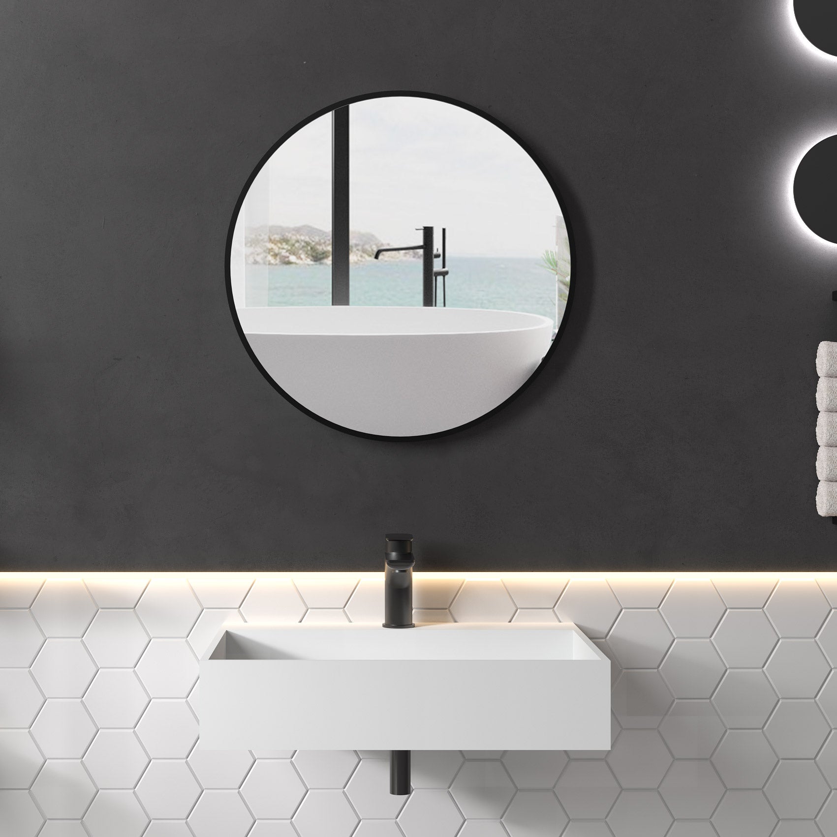 Stilform Wandwaschbecken 60×46×13 cm | aus Mineralguss | Weiß matt