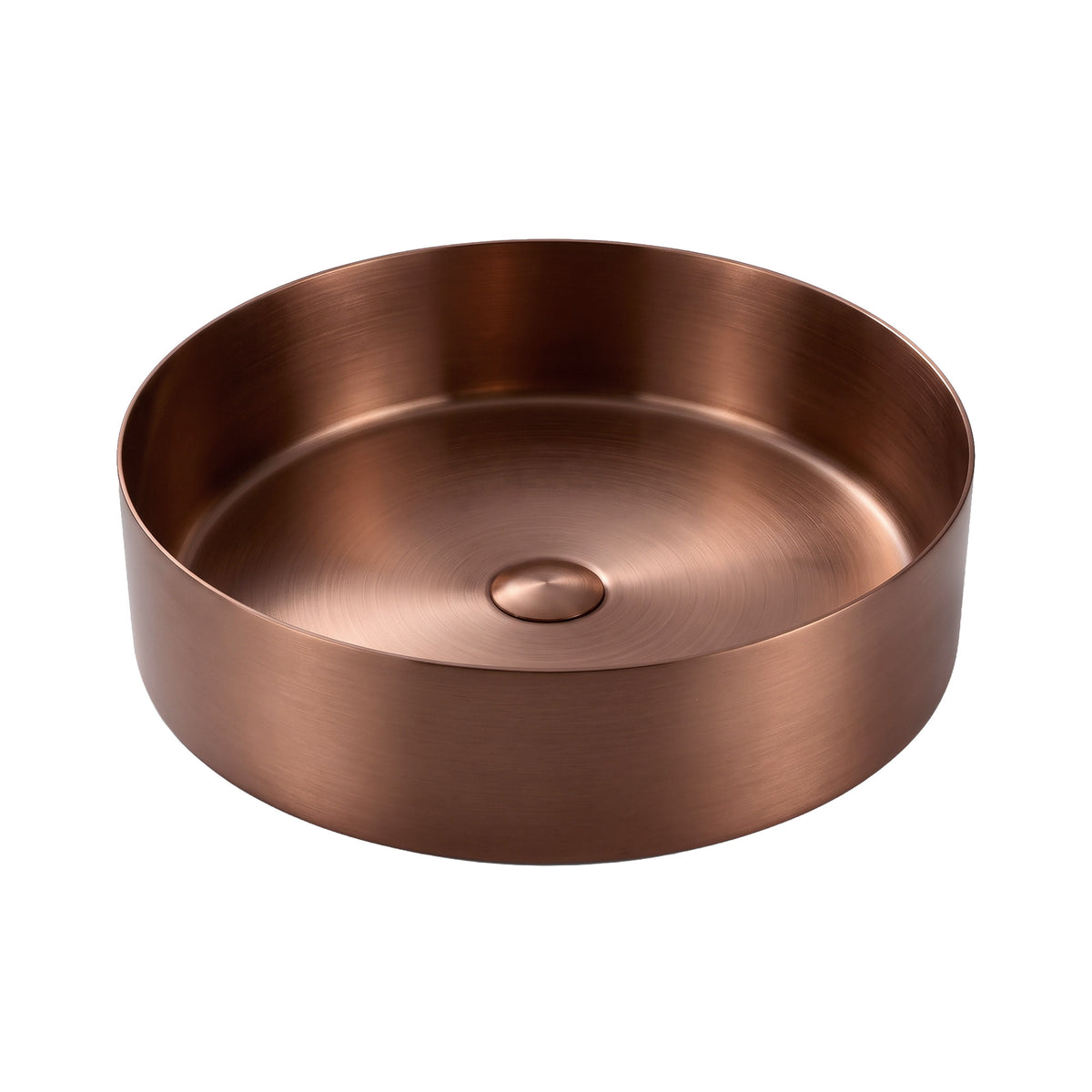 Park Stainless steel countertop Washbasins 40 cm in Brushed Copper