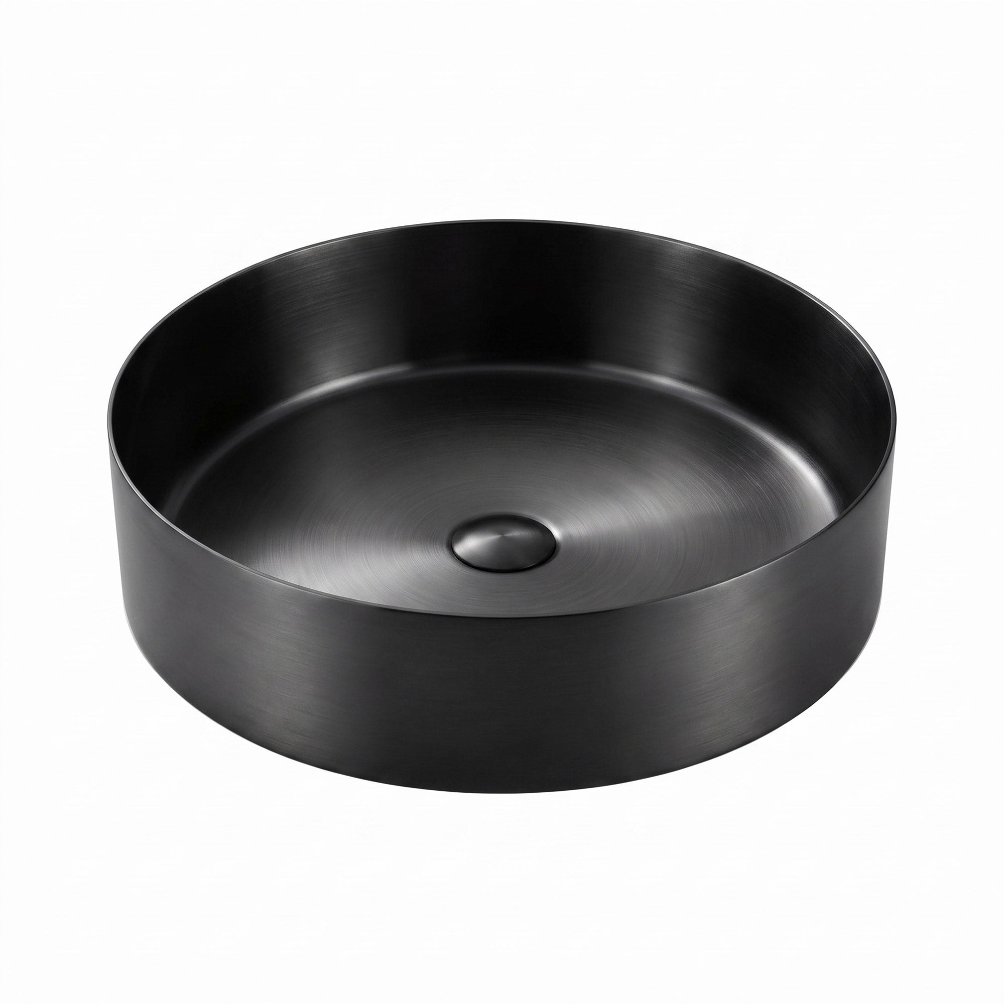 Lavabo sobre encimera de Acero inoxidable Park sin orificio para grifo, 40 cm, en Gunmetal cepillado
