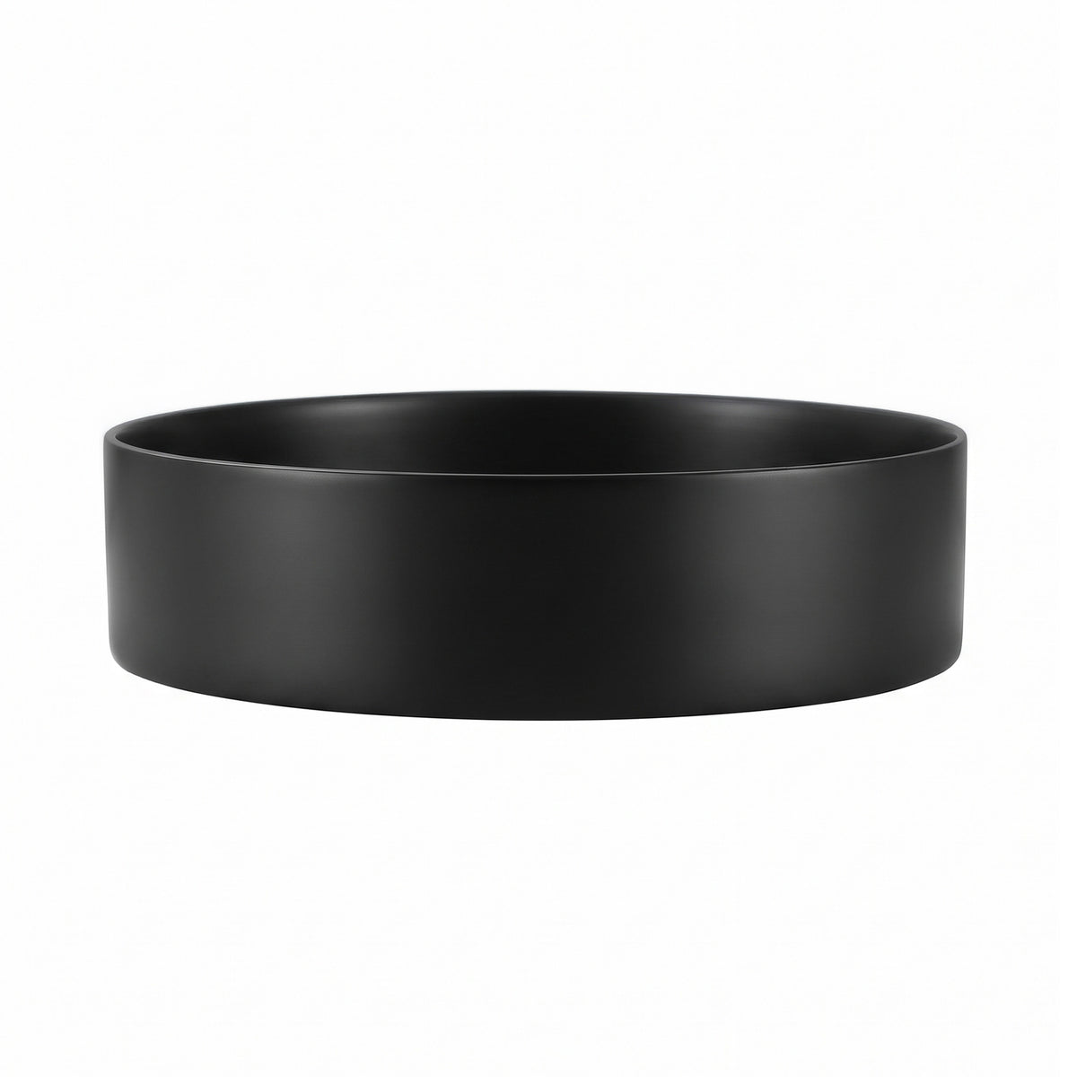 Park Stainless steel countertop washbasin without tap hole 40 cm in Matt black