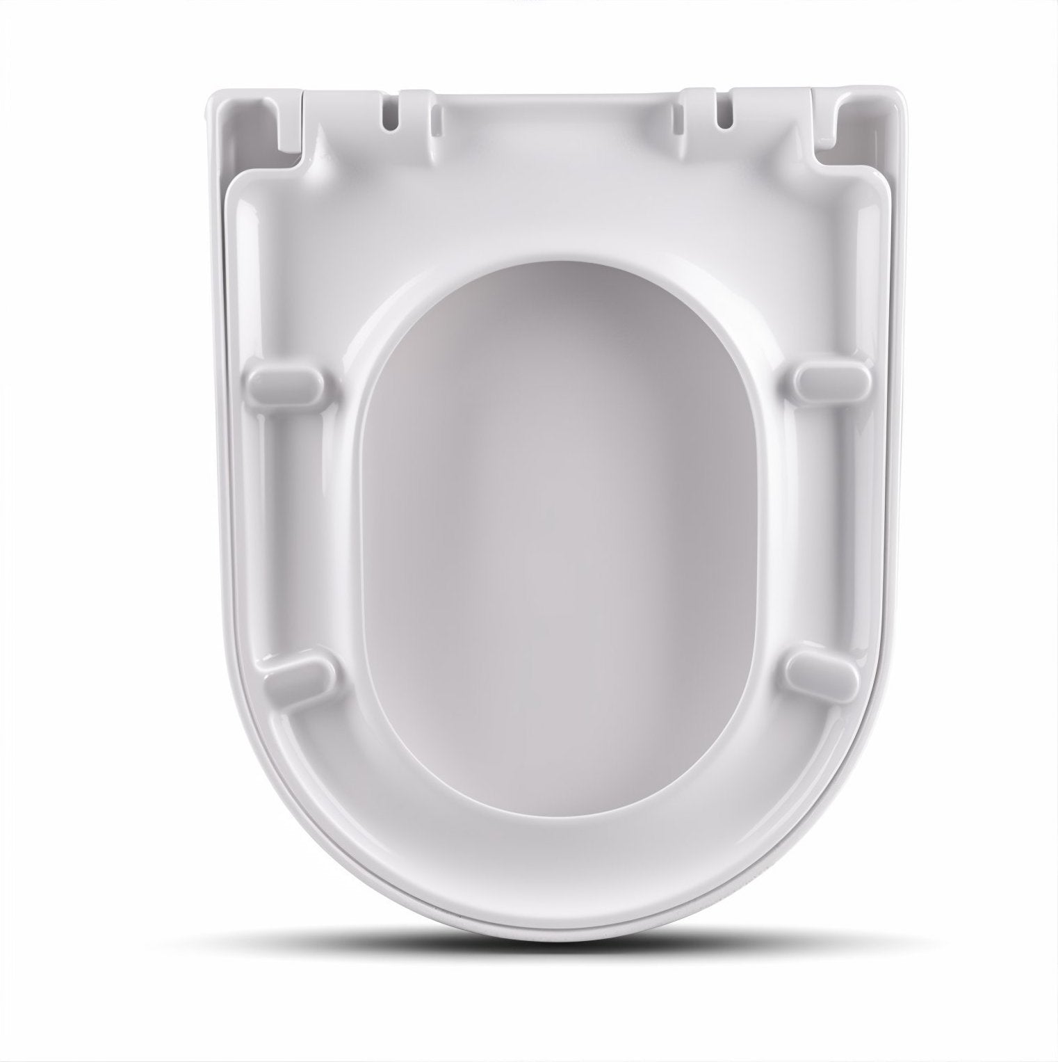 Stilform Soho 2.0 siège WC en forme D avec abattant à fermeture progressive en blanc (Duroplast)