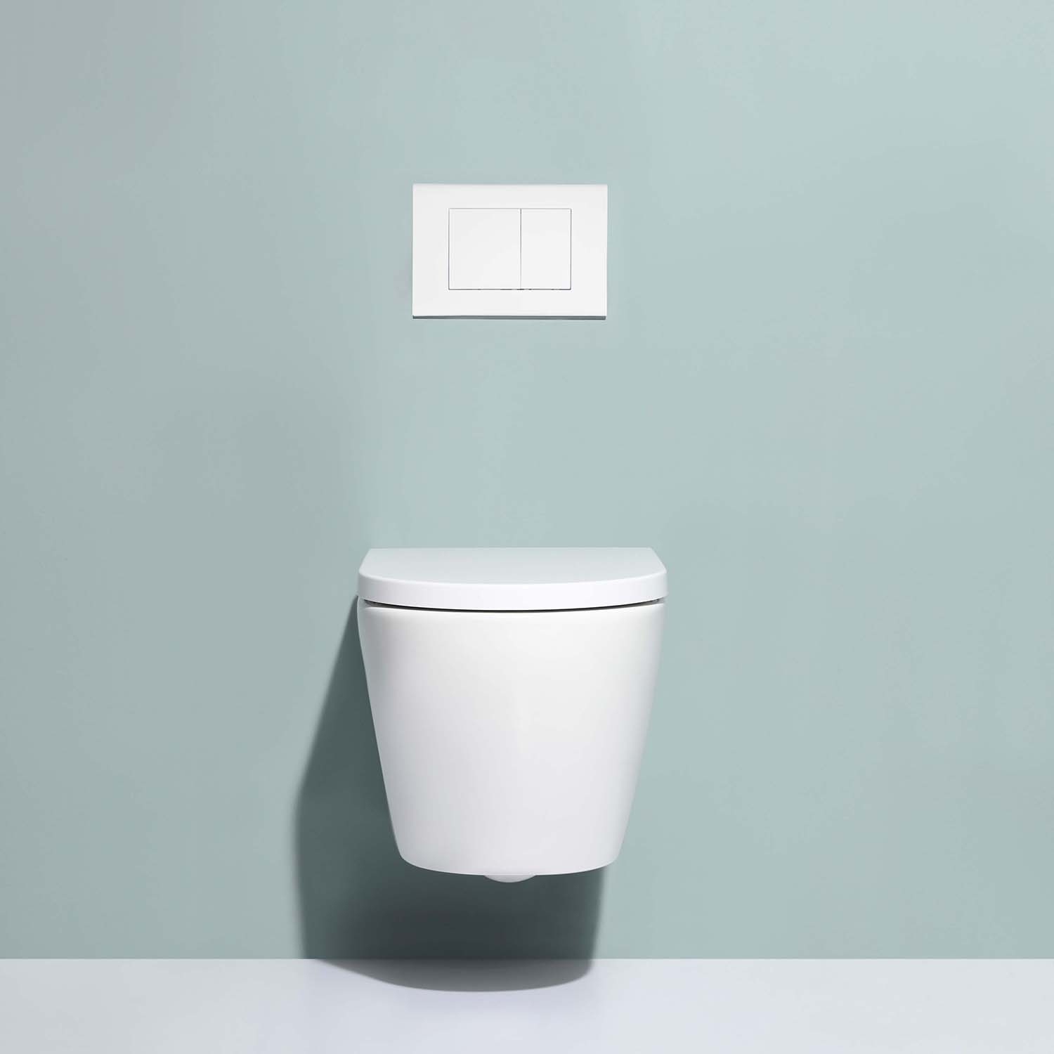 Plaque de commande blanche mate compatible avec Geberit Duofix Sigma (UP 320) ou DELTA 2 double débit