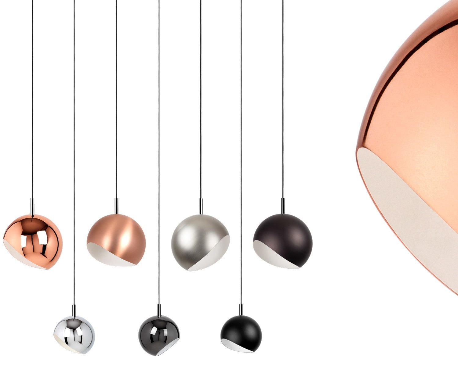 Moderne Retro Pendelleuchte Kugelform Copper | LED 6-10 Watt | 2 Größen