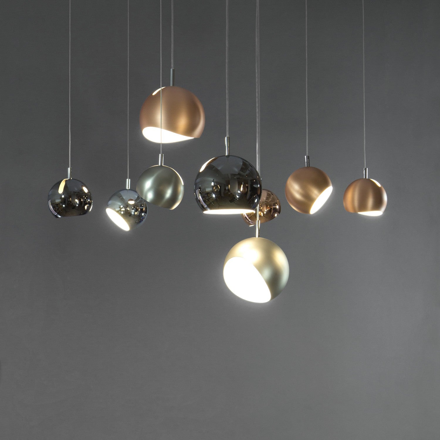 Moderne Retro Pendelleuchte Kugelform Copper | LED 6-10 Watt | 2 Größen