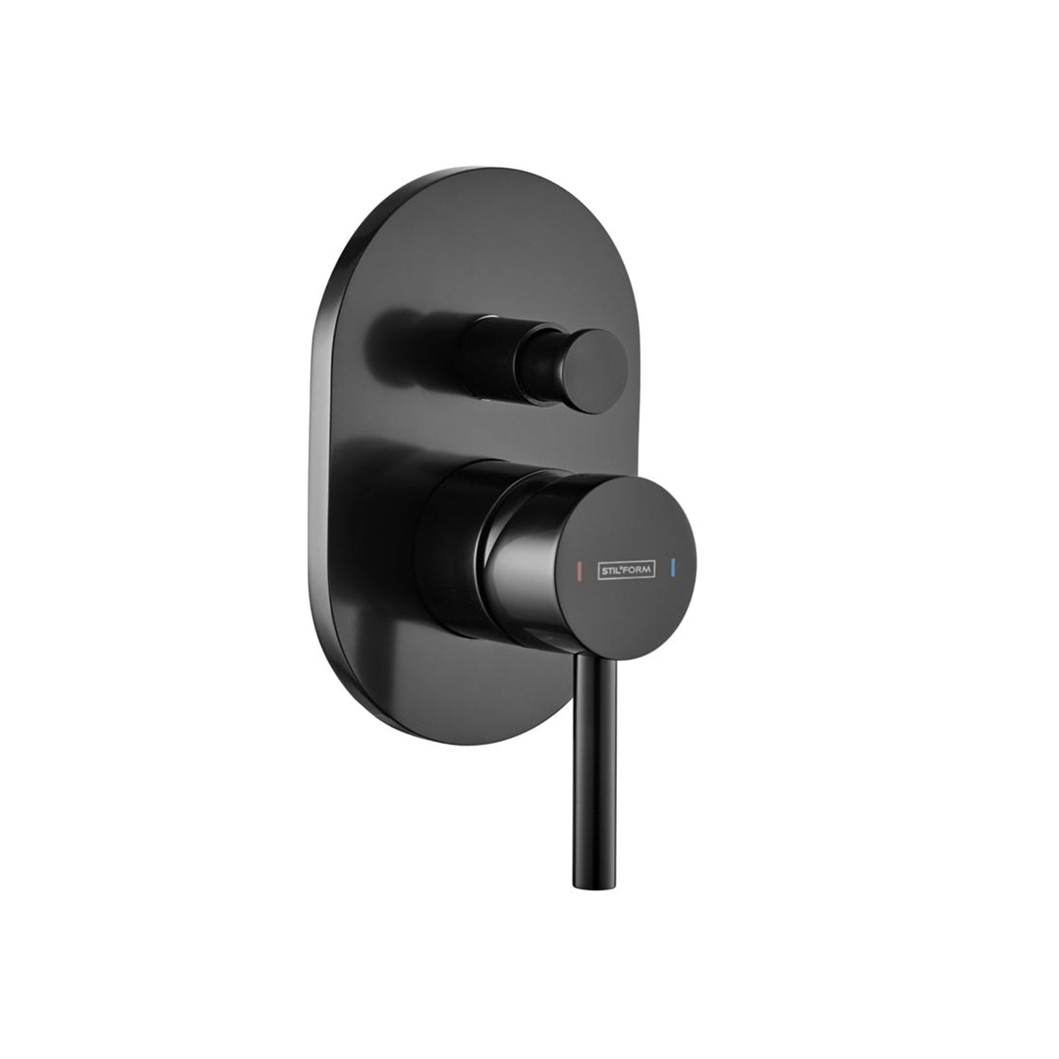 Mitigeur encastré design Stilform de la série Park 2.0 pour douche, finition noir mat