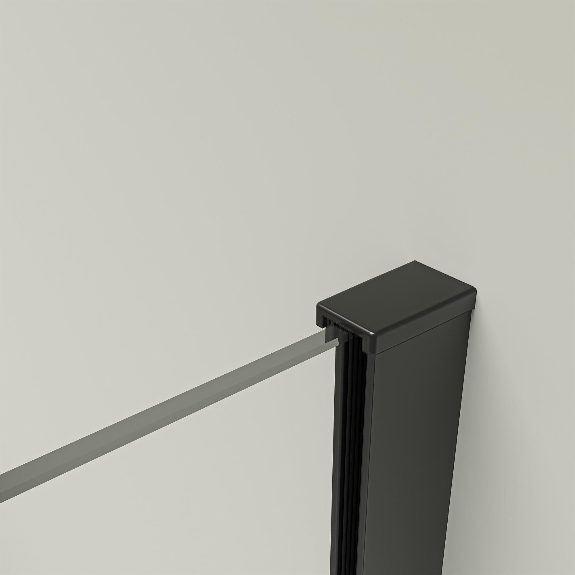 Eck-Duschkabine mit Drehtür – 8 mm Sicherheitsglas in Schwarz Matt, versch. Größen