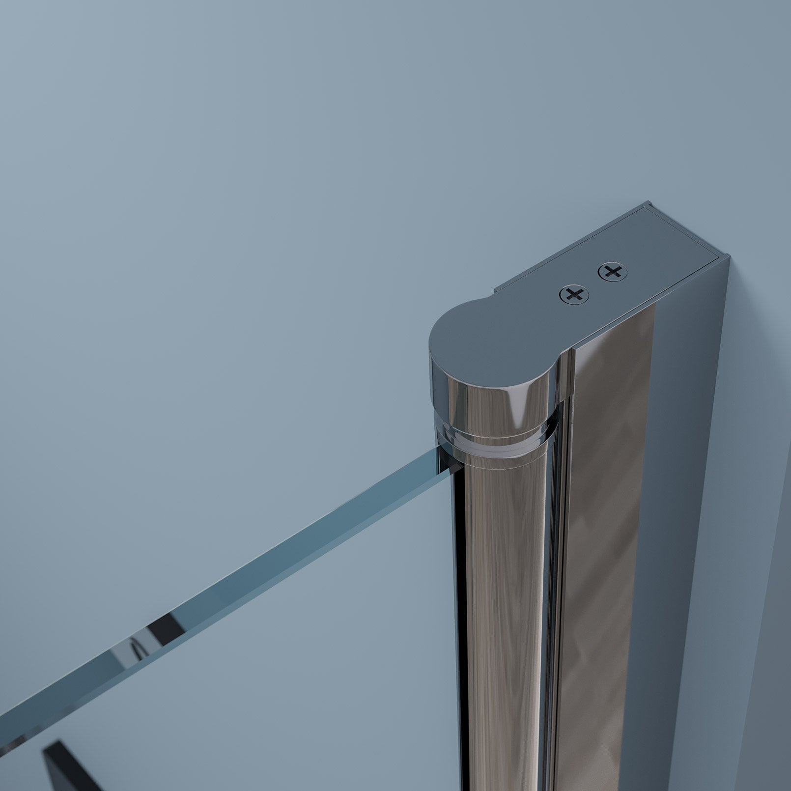 Cabina doccia angolare con porte girevoli – vetro di sicurezza da 8 mm in cromo, varie dimensioni