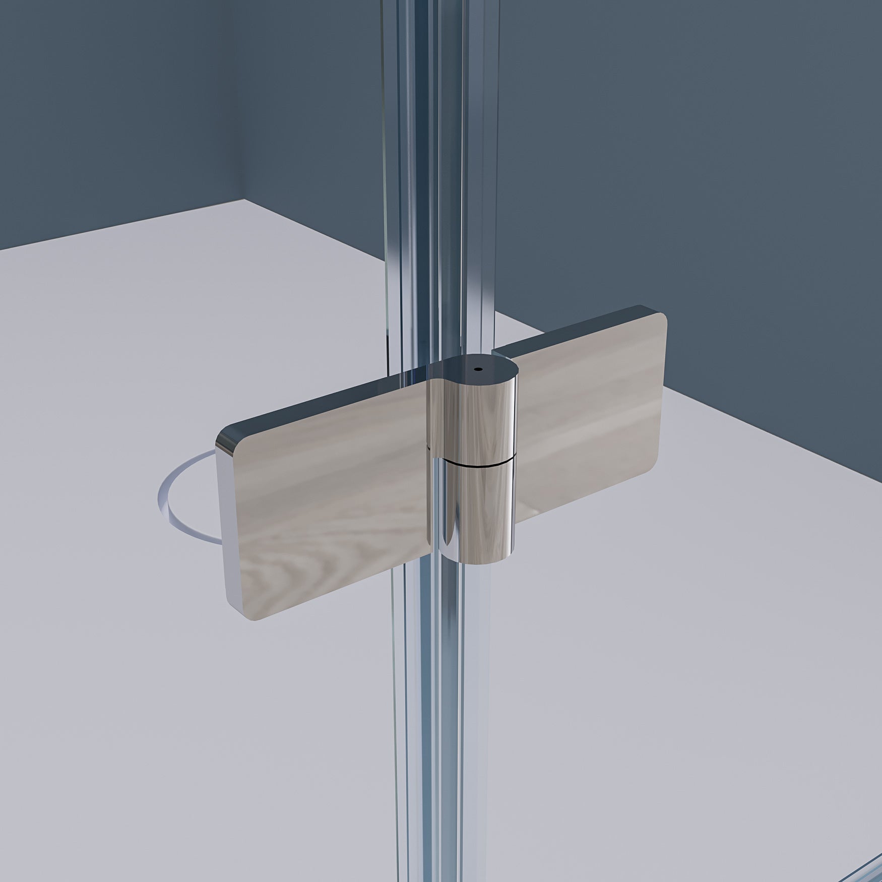 Cabina doccia angolare con porte girevoli – vetro di sicurezza da 8 mm in cromo, varie dimensioni