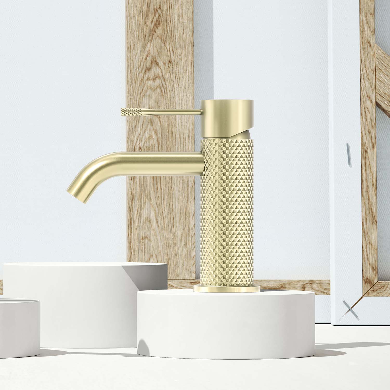 Mitigeur de lavabo Stilform de la série Iconic en laiton brossé