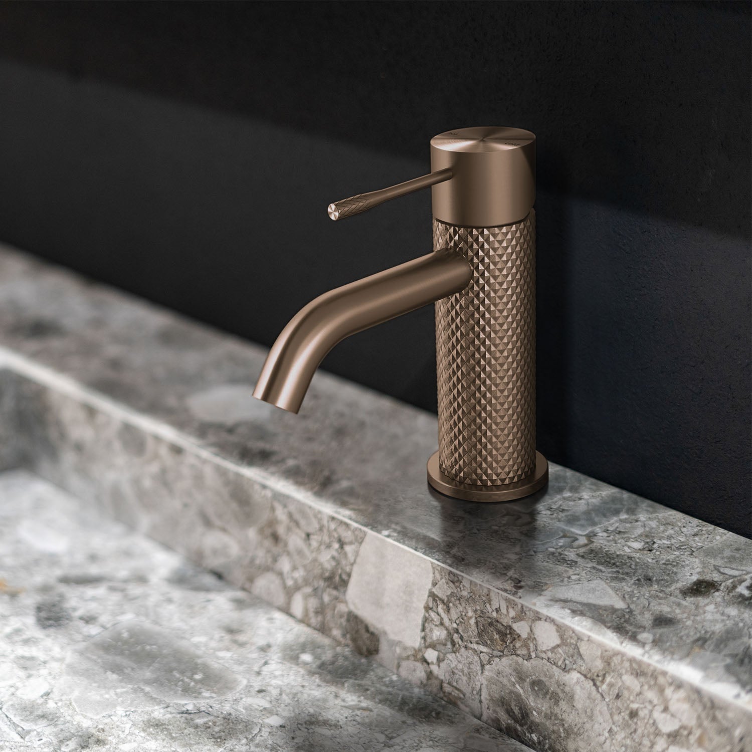 Miscelatore lavabo Stilform serie Iconic in rame spazzolato