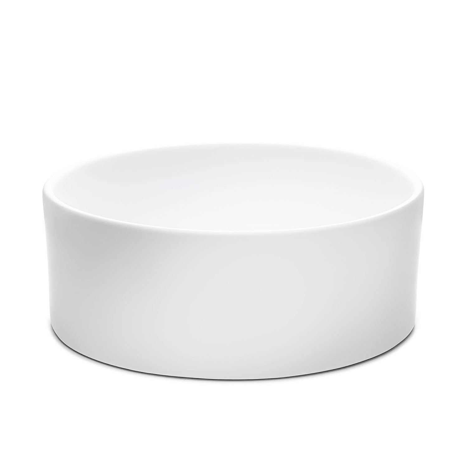 Chelsey Waschbecken in Weiß Matt aus feinster Keramik als Aufsatzwaschbecken Rund 400 x 400 x 145 mm