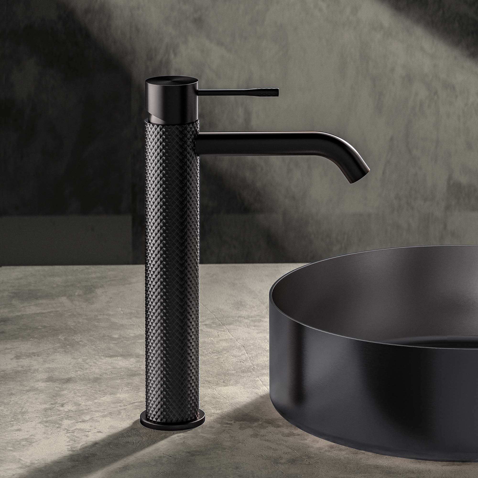 Mitigeur de lavabo Stilform série Iconic, version haute, finition Gunmetal