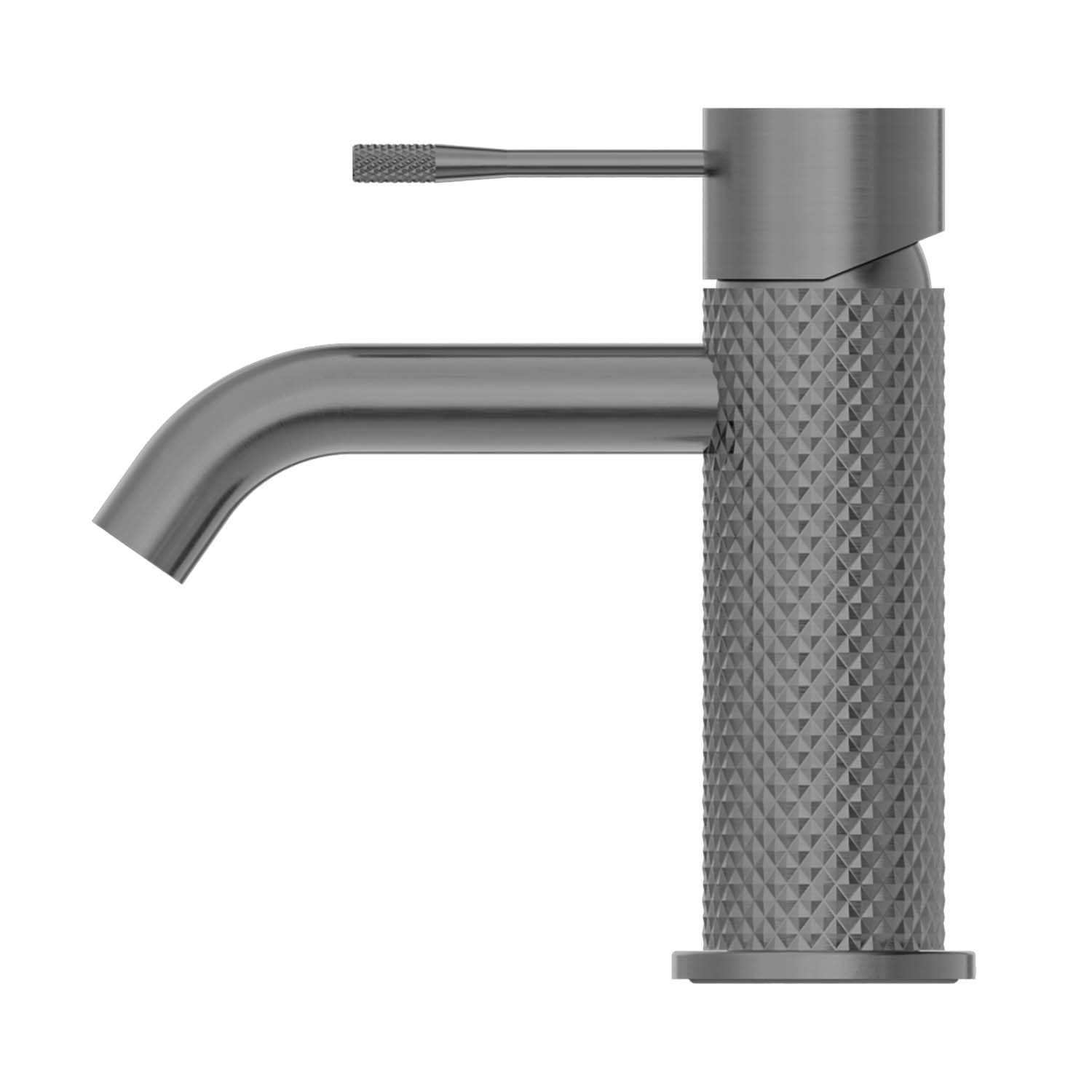 Rubinetto Da Bagno Haiba A2125N: Design Rotondo Moderno In Acciaio Inossidabile 304 Spazzolato, Monocomando, Facile Da Installare Per Lavabo
