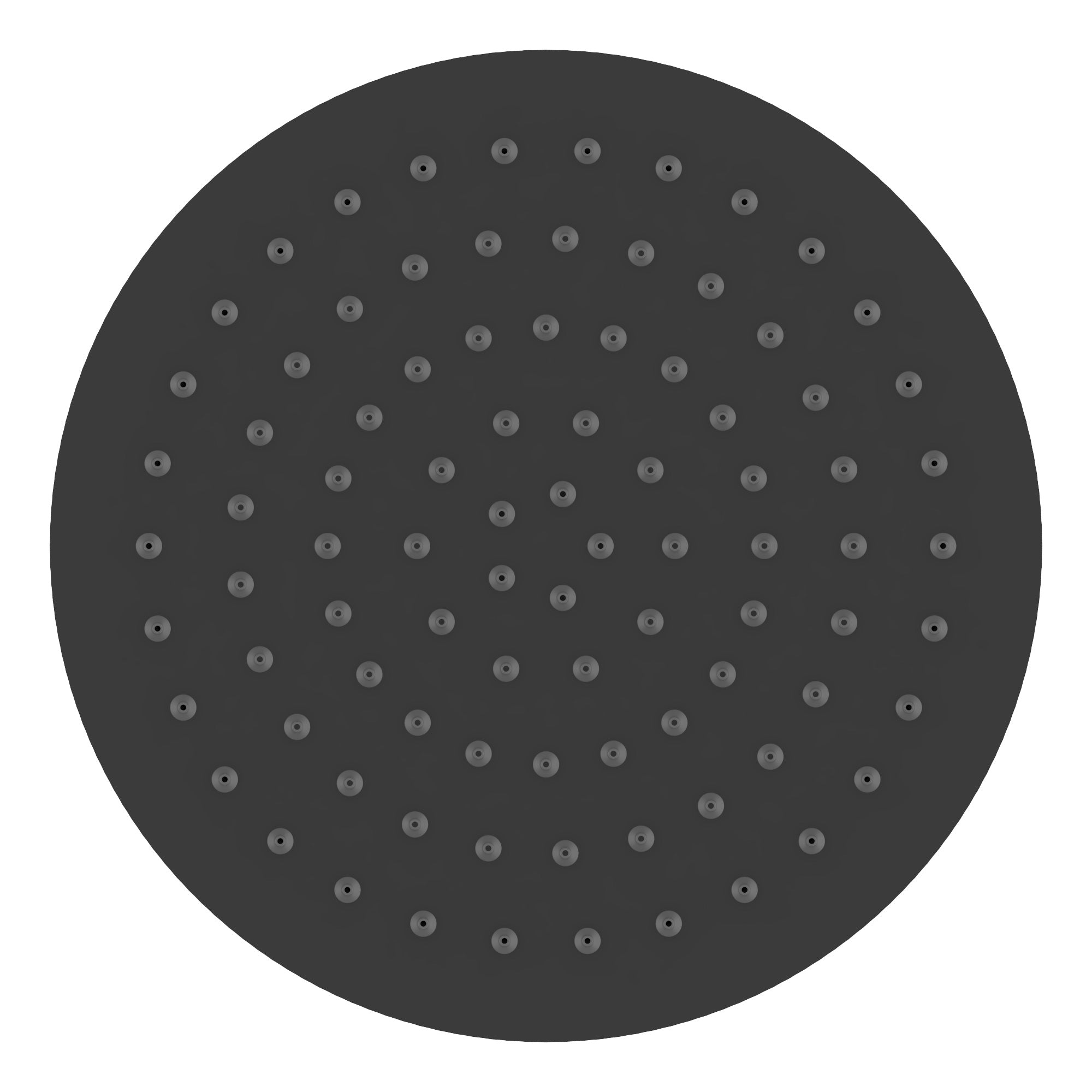 Stilform Pommeau de douche pluie rond en acier inoxydable noir mat 20 cm