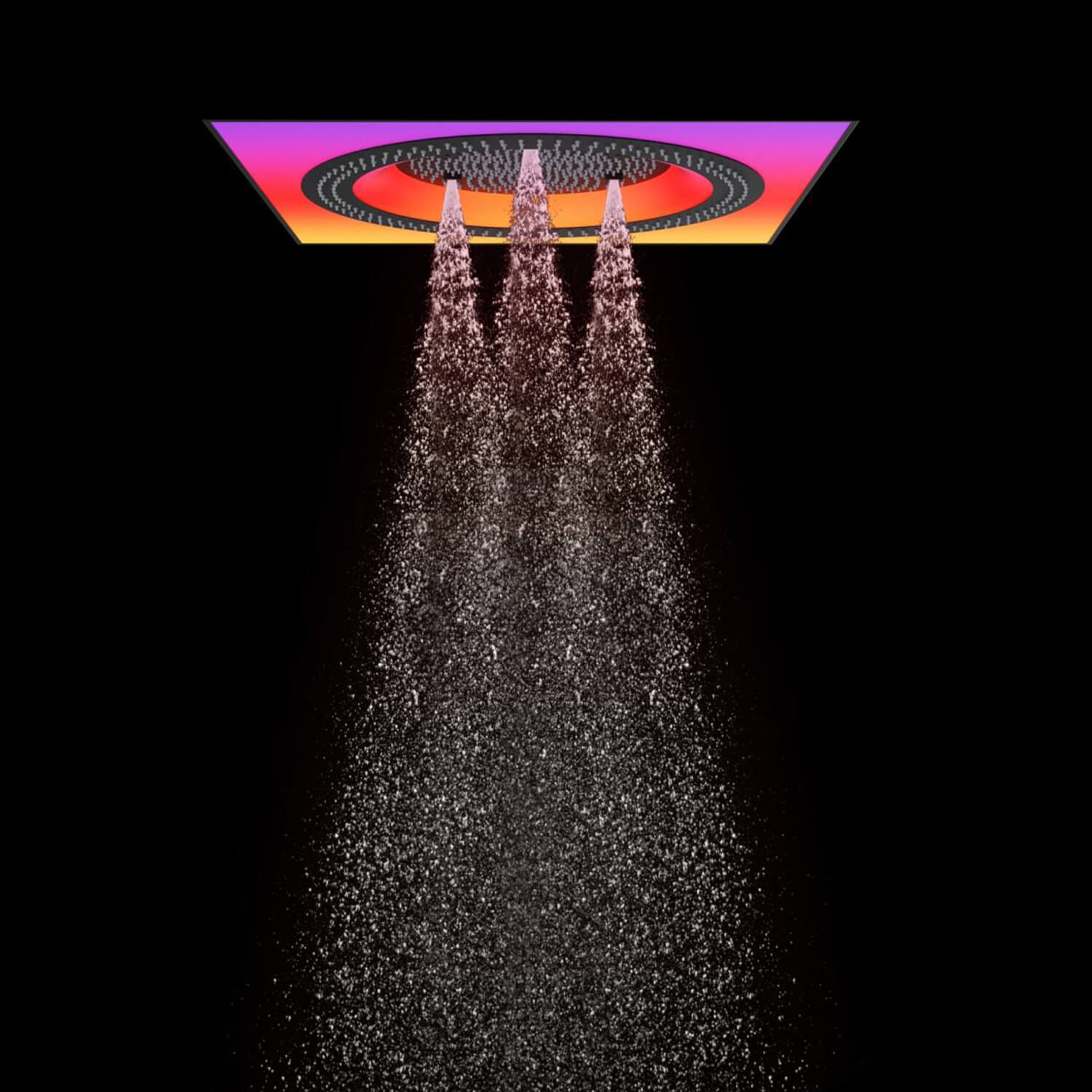 Douche à effet pluie intelligente Park 2.0 60x60 LED spectre complet