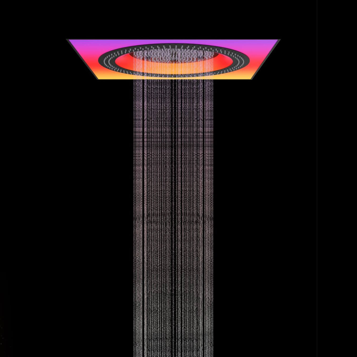 Douche à effet pluie intelligente Park 2.0 60x60 LED spectre complet