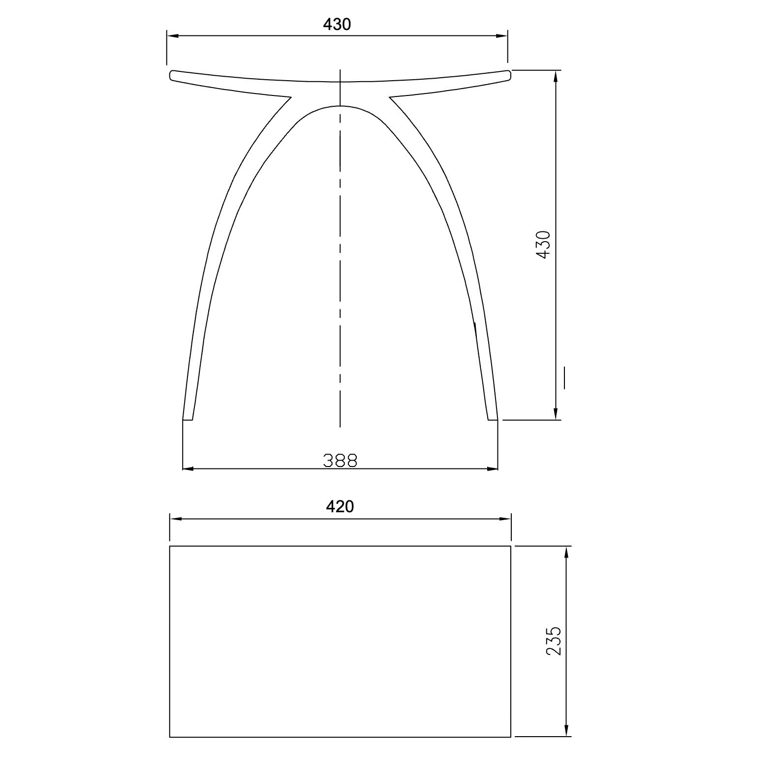 Tabouret de salle de bain MANHATTAN en fonte minérale de haute qualité, blanc mat