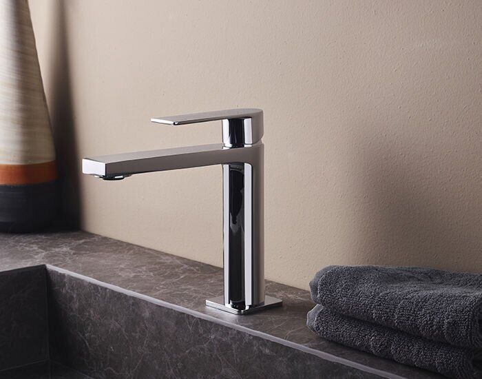 Mitigeur lavabo moderne TANGO en laiton massif, fabrication haut de gamme