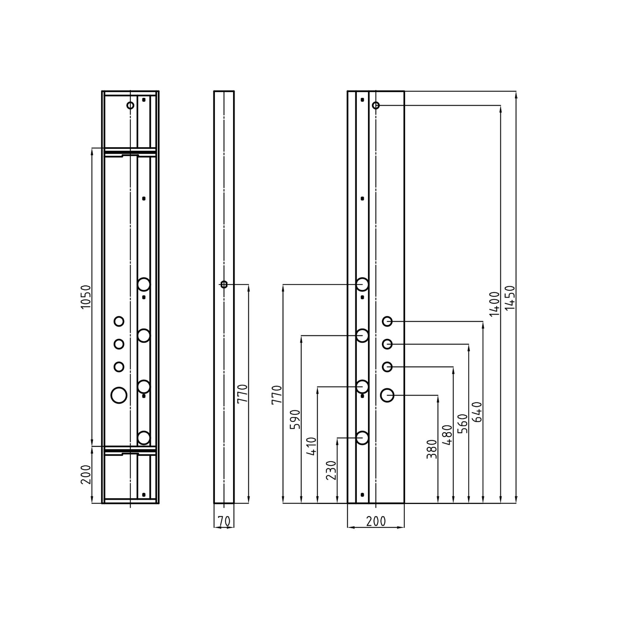 XXL shower panel in matt black with thermostat and real bamboo insert