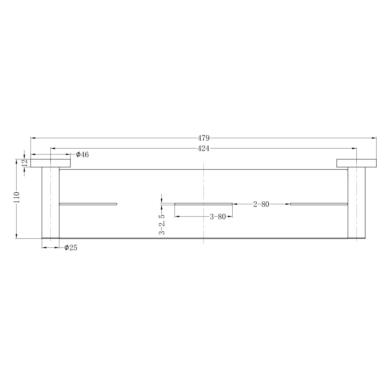 Duschablage Stilform Highline Serie Chrome