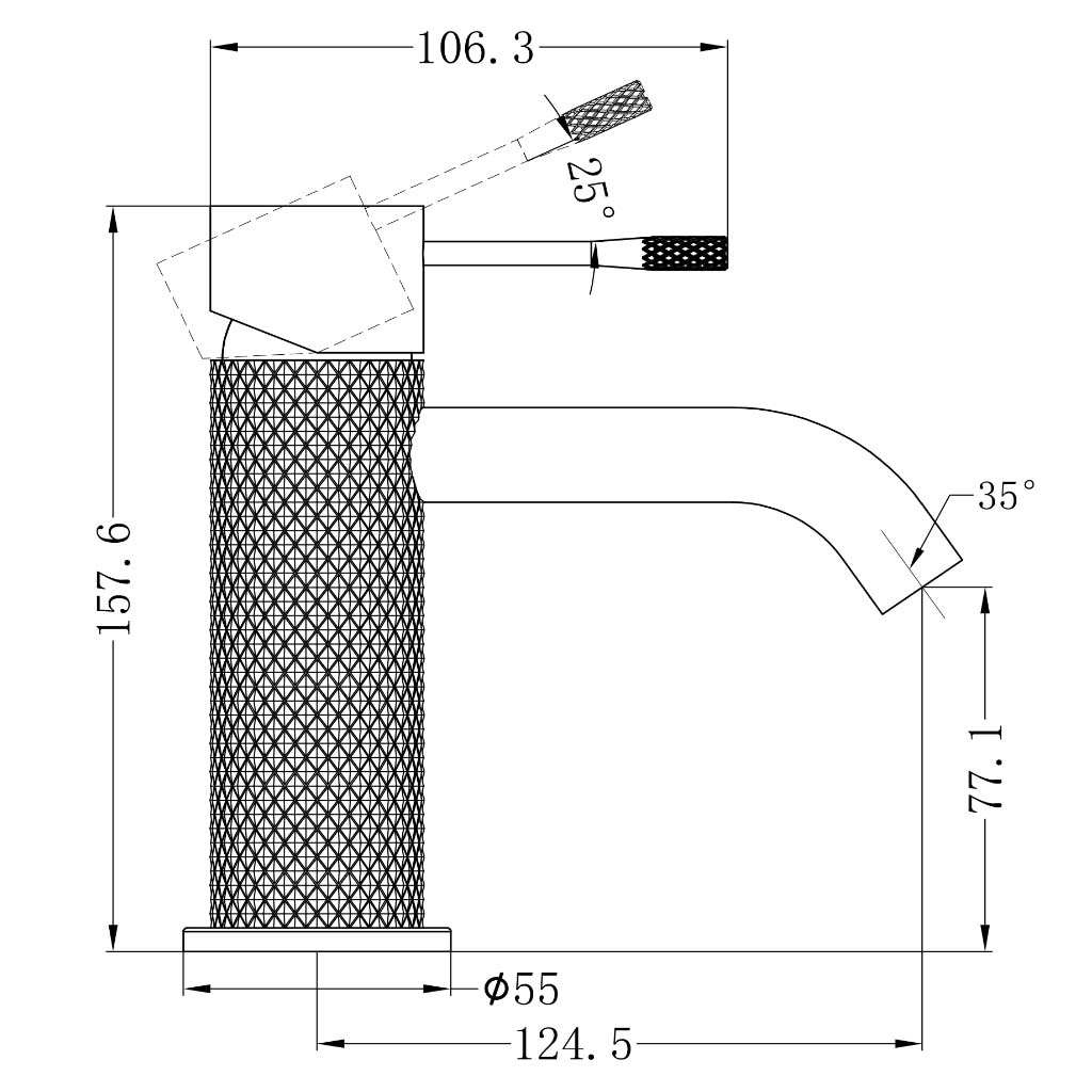 Mitigeur de lavabo Stilform de la série Iconic en Gunmetal