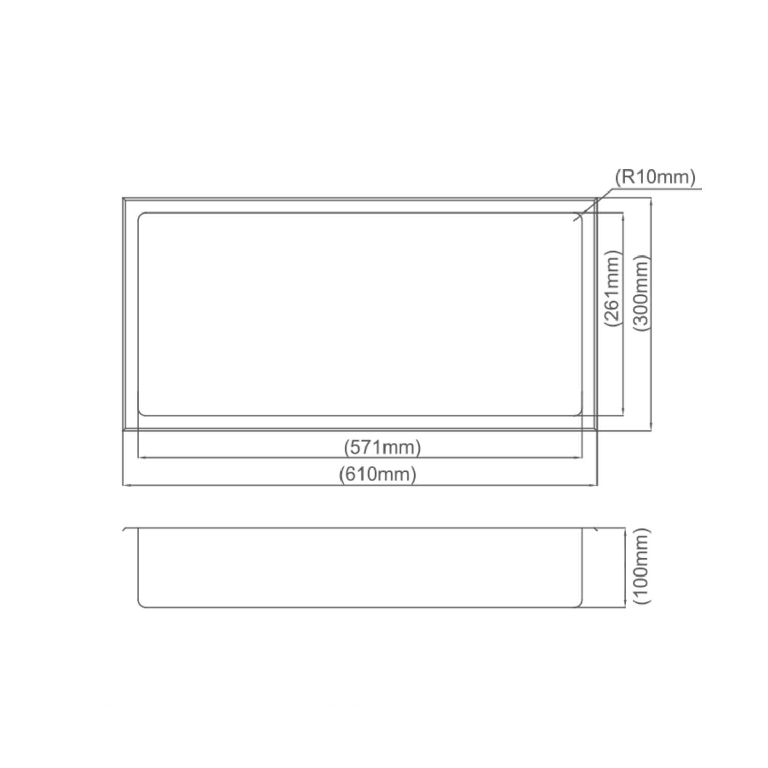 Stilform Edelstahl Wandnische Matt Schwarz in 30x30, 60x30 cm oder 90x30cm