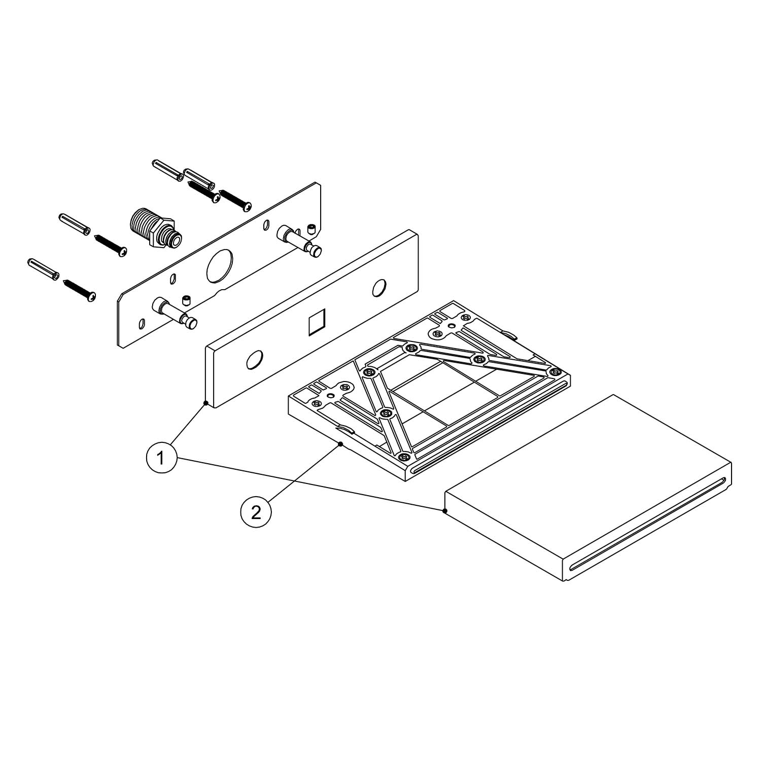Douchette cascade effet "waterfall" noir mat