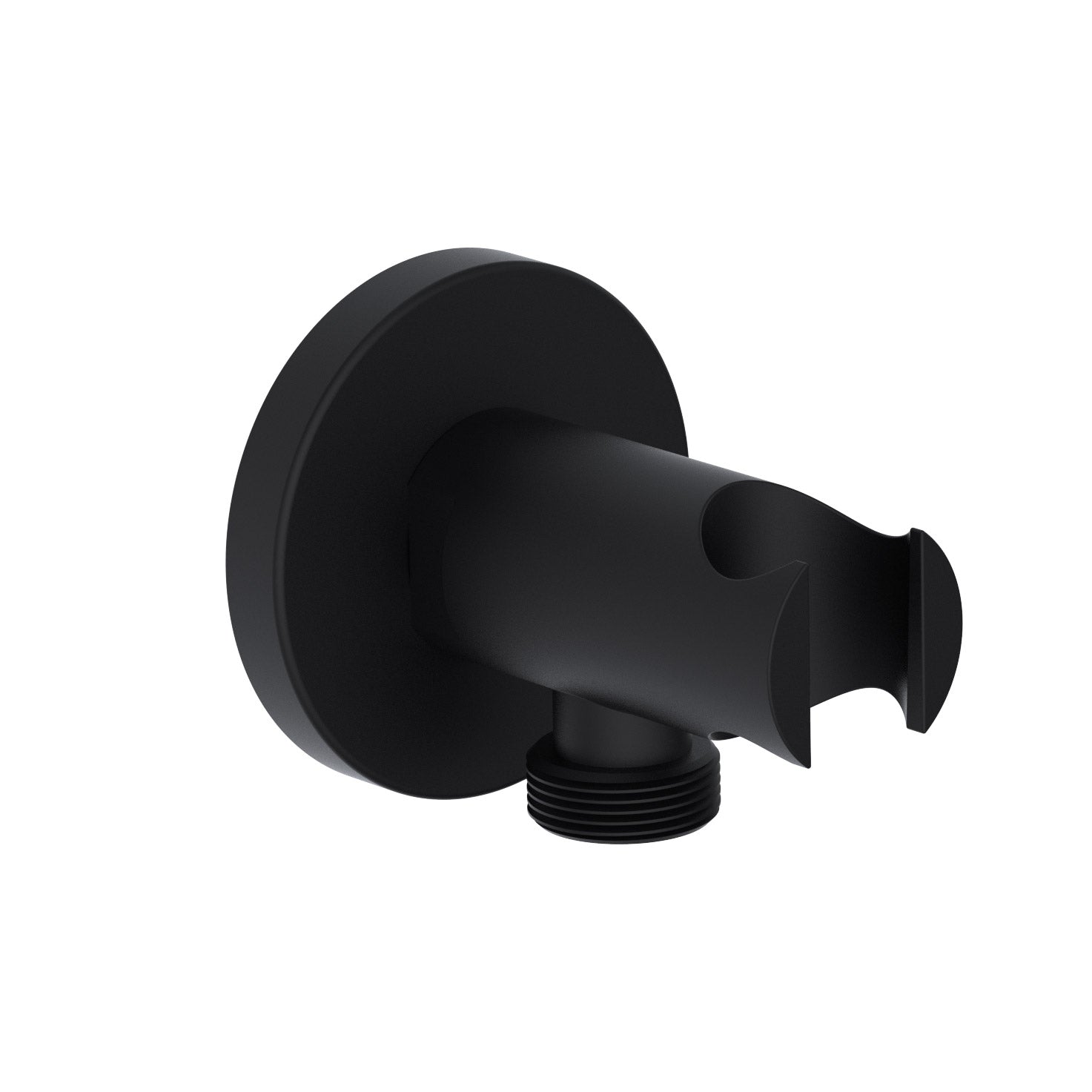 Stilform coude mural - support de douche rond massif chrome ou noir mat