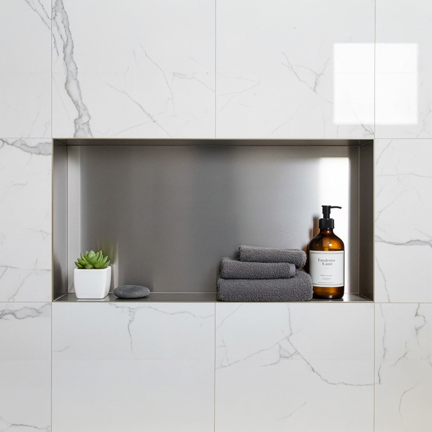 Stilform Wall Niche 60x30 Frameless Stainless Steel Brushed