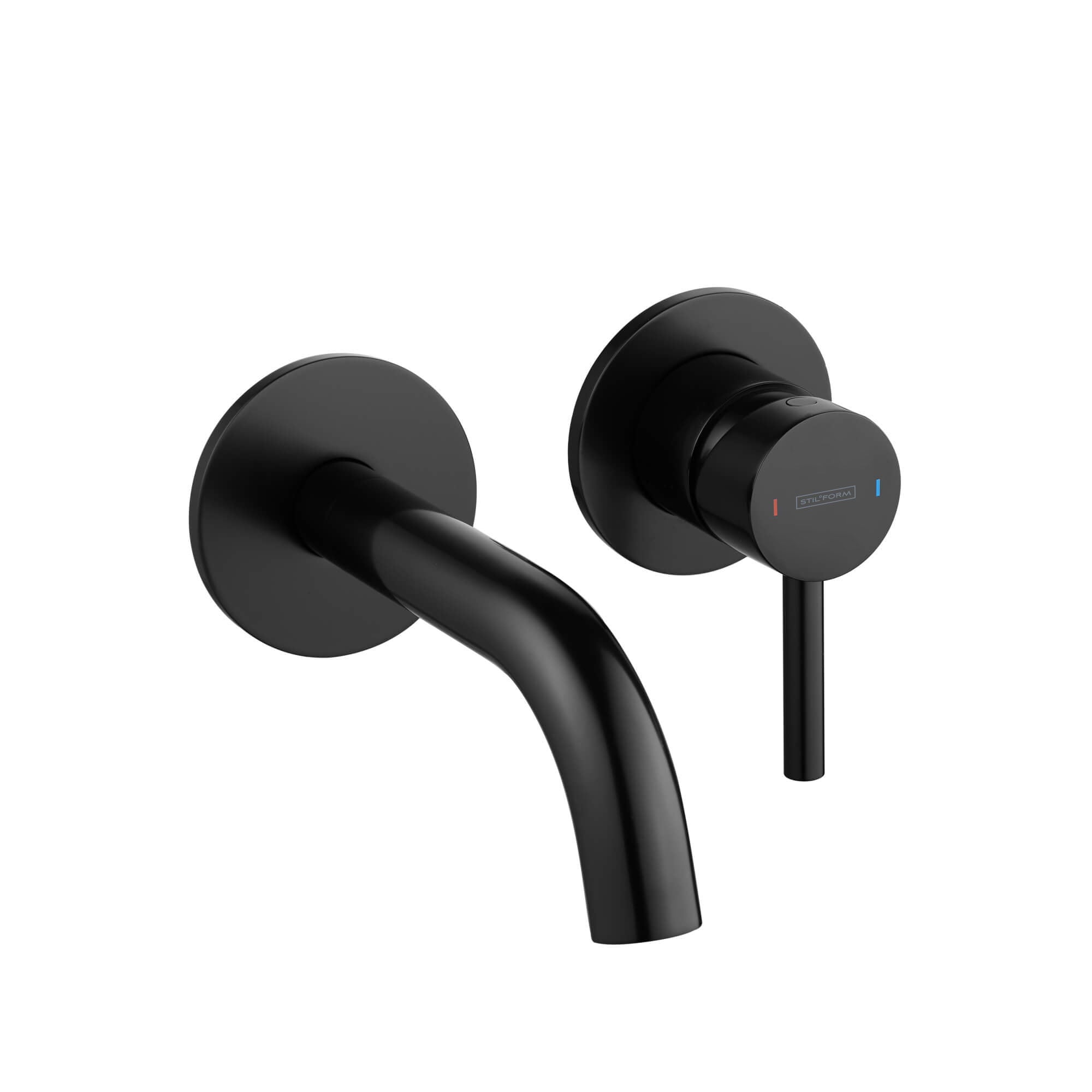 Mitigeur lavabo encastré série Park 2.0 noir mat, mélangeur monocommande, corps d’encastrement inclus