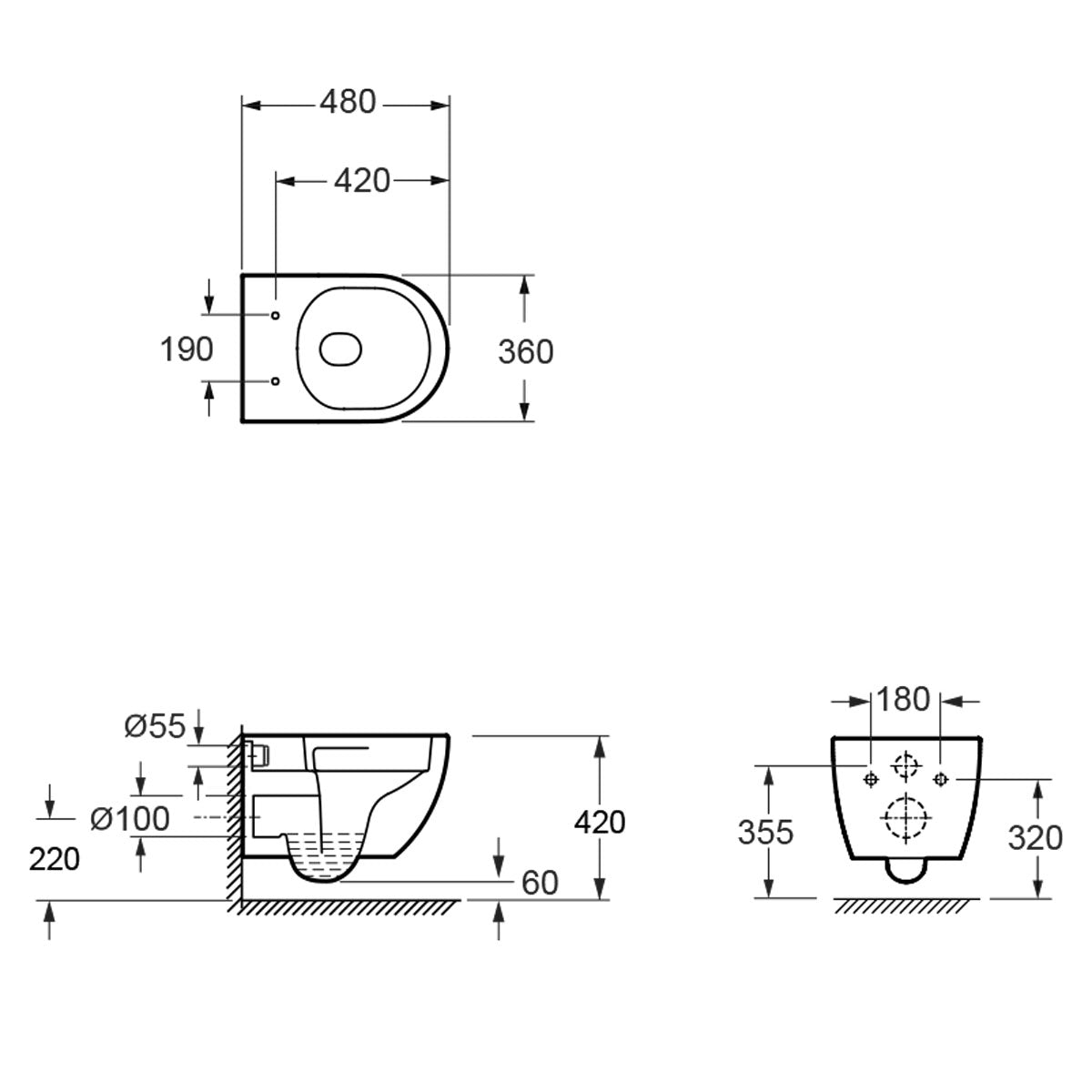 Whirlflush Hänge Wand WC Soho 3.0 Spülrandlos Tornado Spülung Weiß Glanz mit WC-Sitz Super Slim Toilette