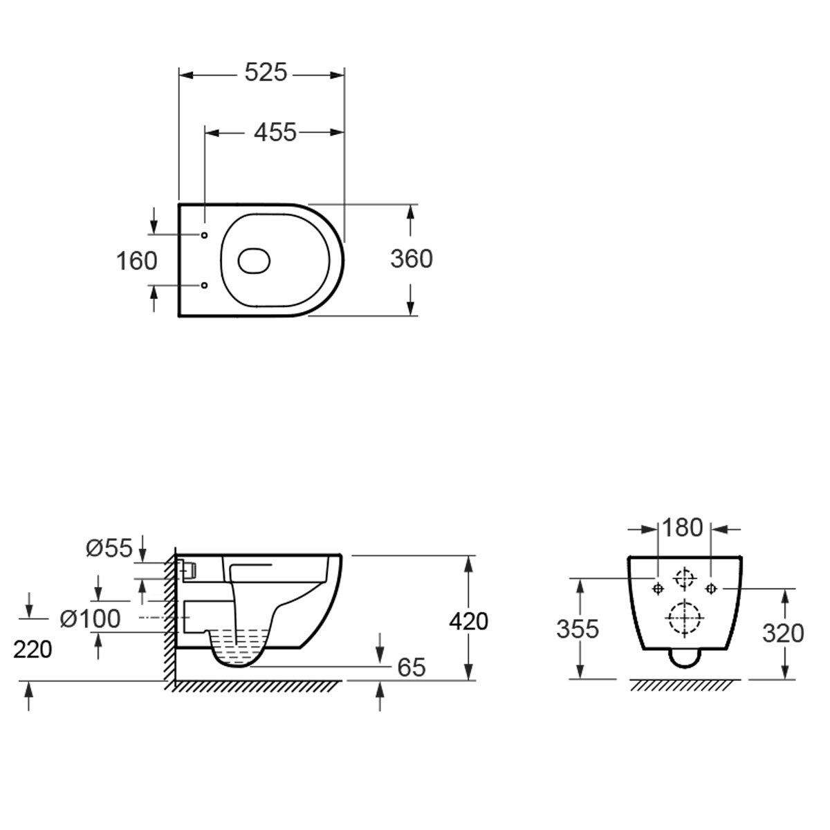 Spłukiwania bez krawędzi, Dusch-WC SOHO 4.0 z zdejmowanym sedesem Softclose Taharet w matowej czerni