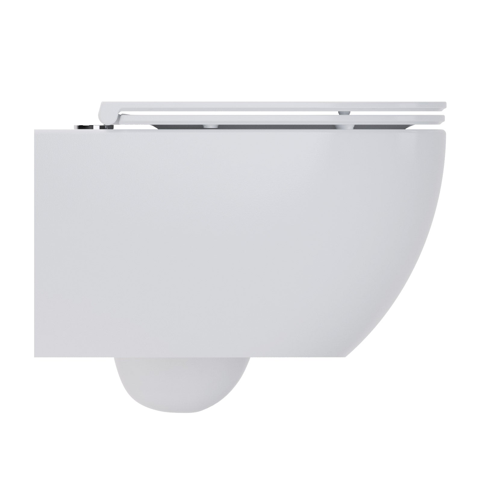 WC suspendu mural Whirlflush Soho 3.0 sans rebord de rinçage, chasse Tornado, blanc brillant avec abattant WC Super Slim