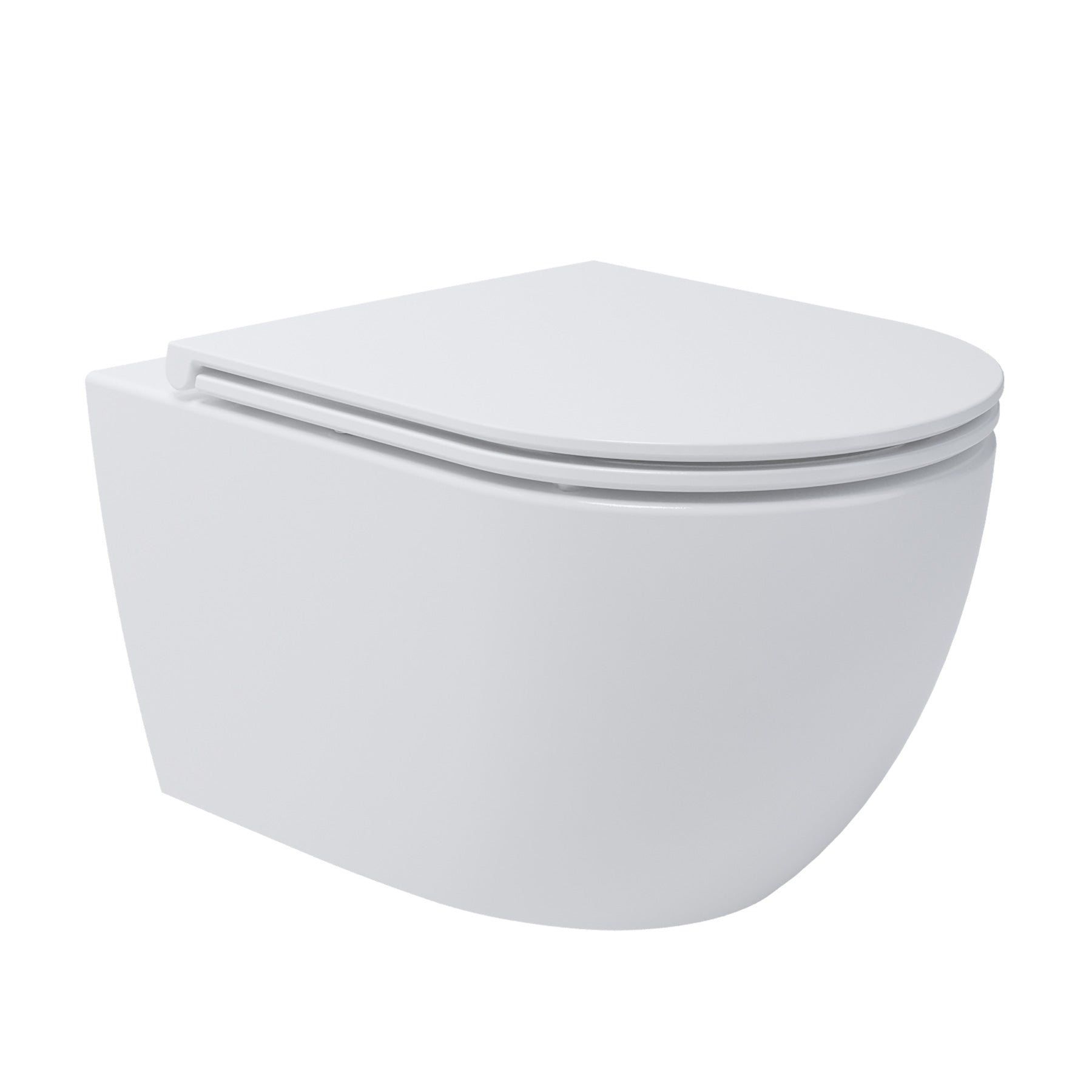 Whirlflush Hänge Wand WC Soho 3.0 Spülrandlos Tornado Spülung Weiß Glanz mit WC-Sitz Super Slim Toilette